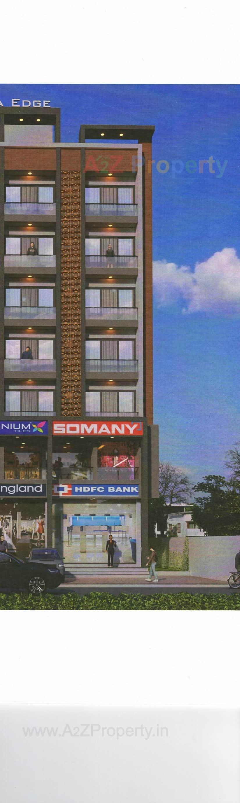 3D Elevation of real estate project Aarya Edge located at Adewada, Bhavnagar, Gujarat