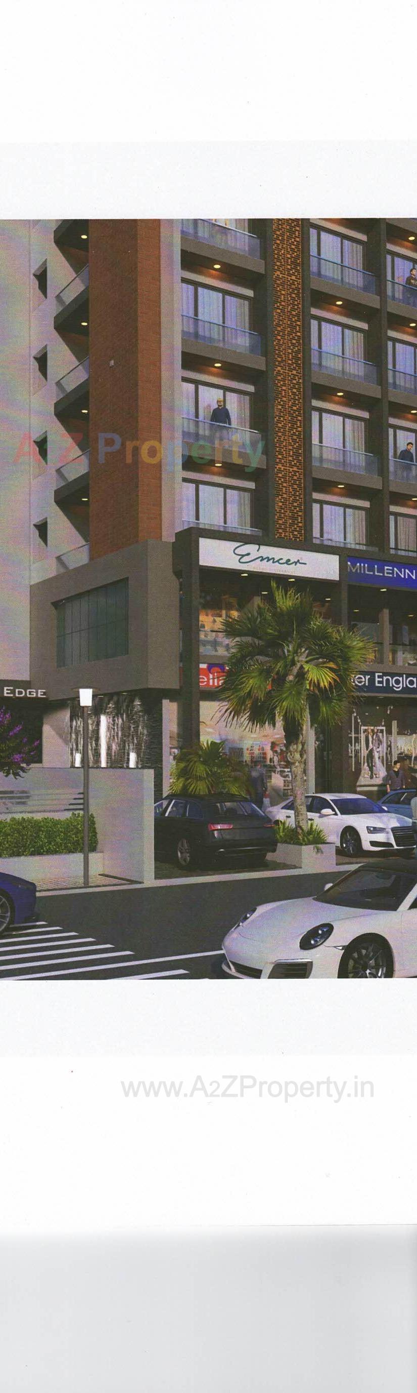 3D Elevation of real estate project Aarya Edge located at Adewada, Bhavnagar, Gujarat