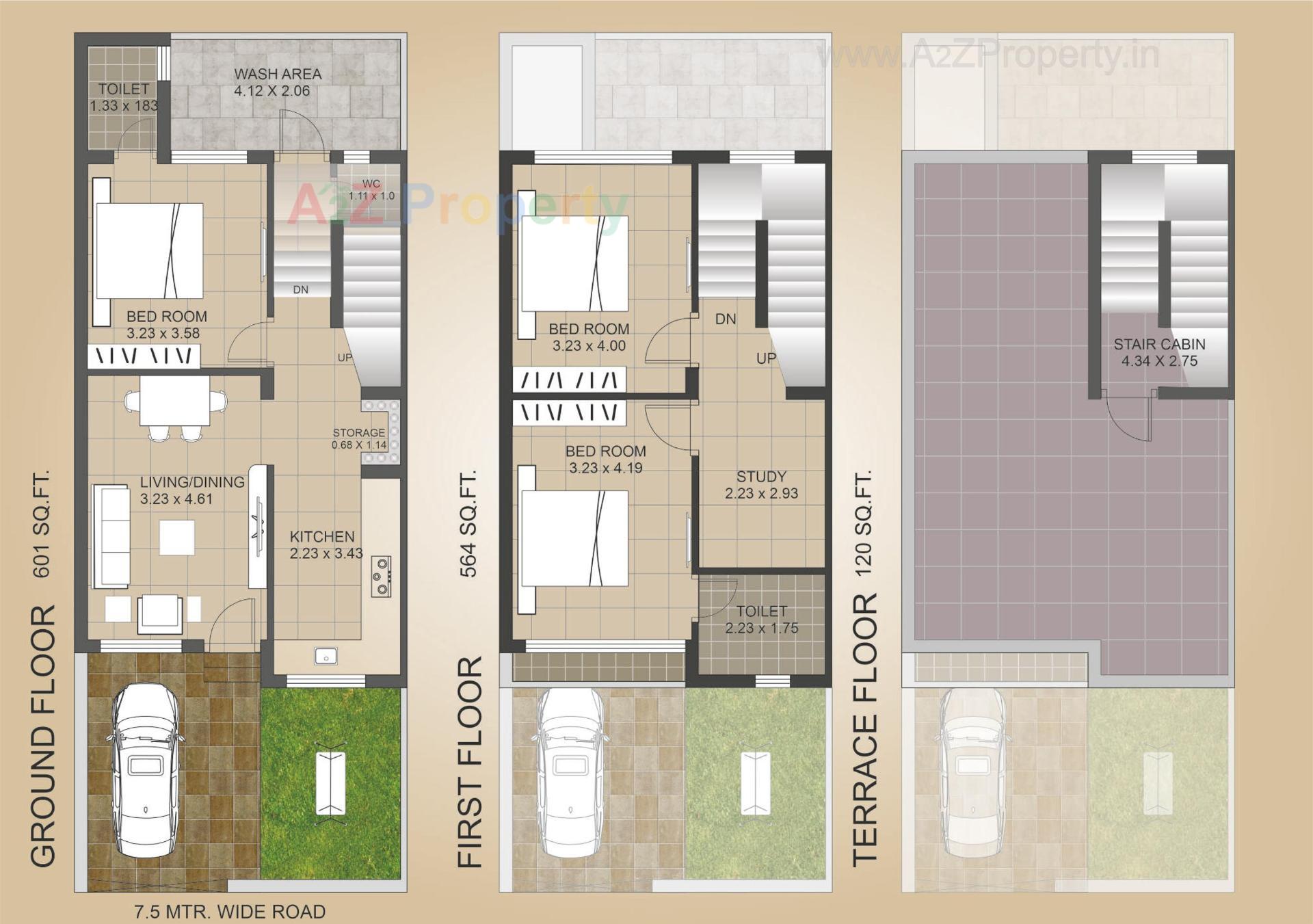 Layout of real estate project Aashray Bungalows located at Vadva, Bhavnagar, Gujarat
