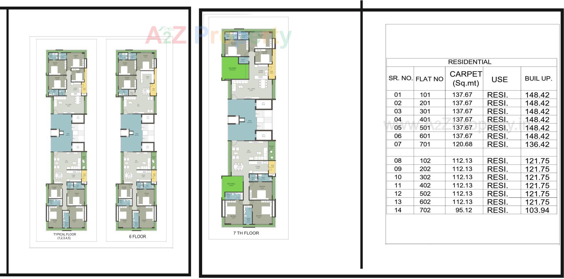 Layout of real estate project Aayush Elegance located at City, Bhavnagar, Gujarat