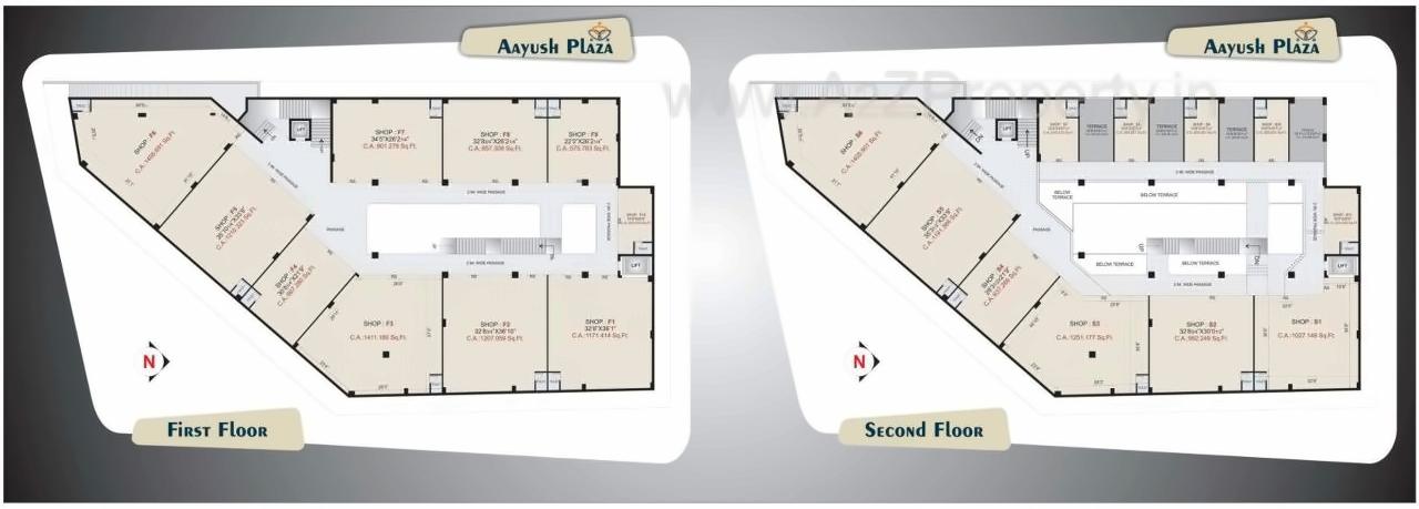 Layout of real estate project Aayush Plaza located at Bhavnagar, Bhavnagar, Gujarat
