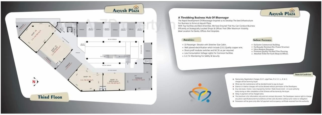 Layout of real estate project Aayush Plaza located at Bhavnagar, Bhavnagar, Gujarat