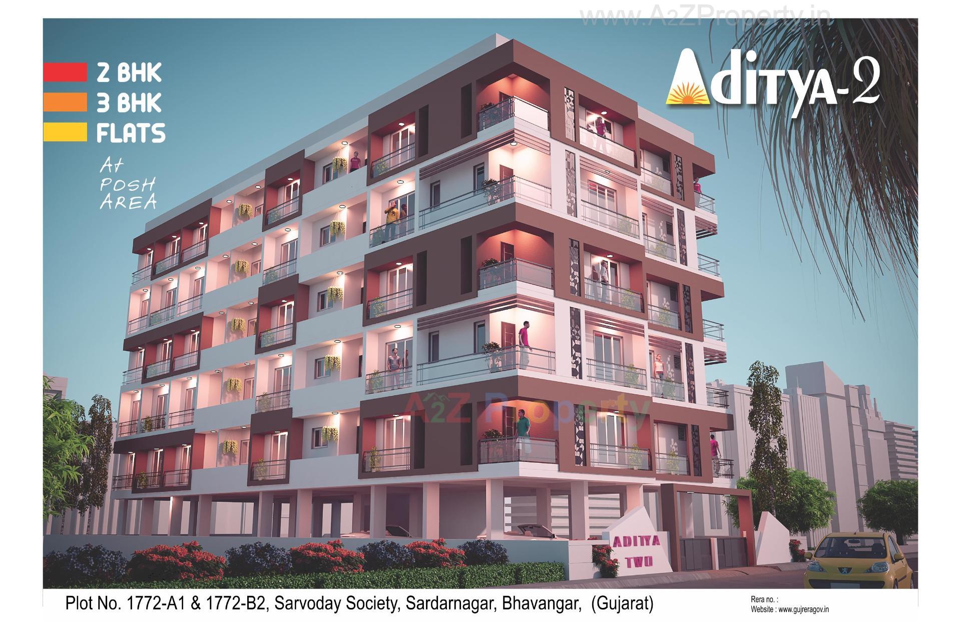 3D Elevation of real estate project Aditya located at Bhavnagar, Bhavnagar, Gujarat
