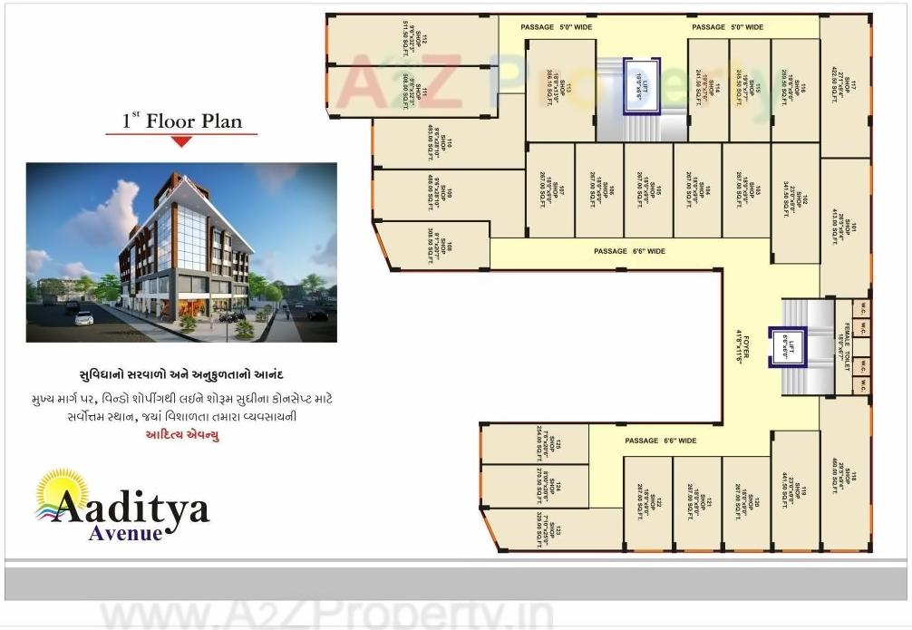 Layout of real estate project Aditya Avenue located at Fulsar, Bhavnagar, Gujarat