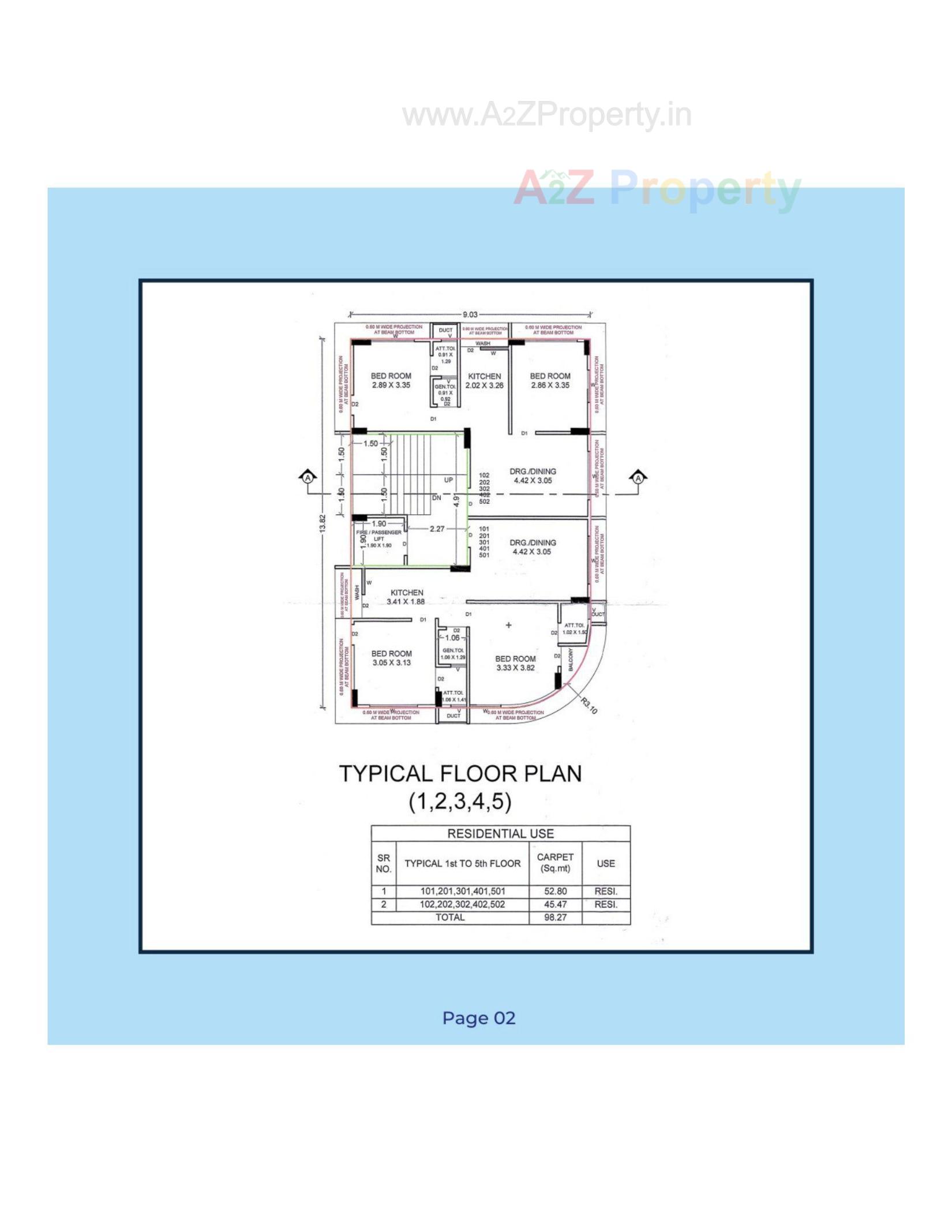 Layout of real estate project Afreen Park located at Plot No.53-54/c2, Hariyala Plots,, Bhavnagar, Gujarat