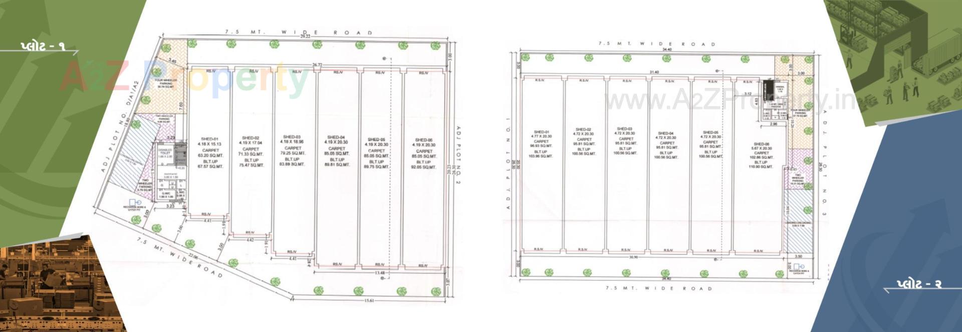 Layout of real estate project Anjaney Business Park located at Bhavnagar, Bhavnagar, Gujarat
