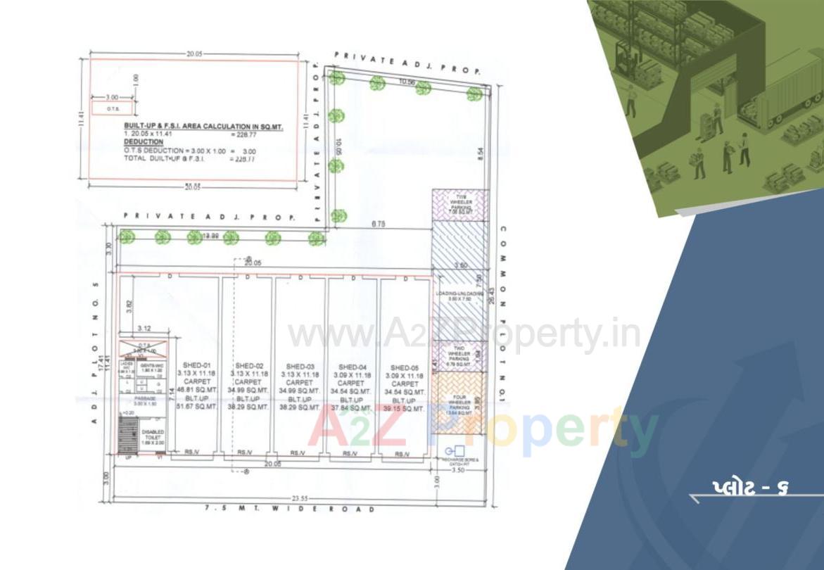 Layout of real estate project Anjaney Business Park located at Bhavnagar, Bhavnagar, Gujarat