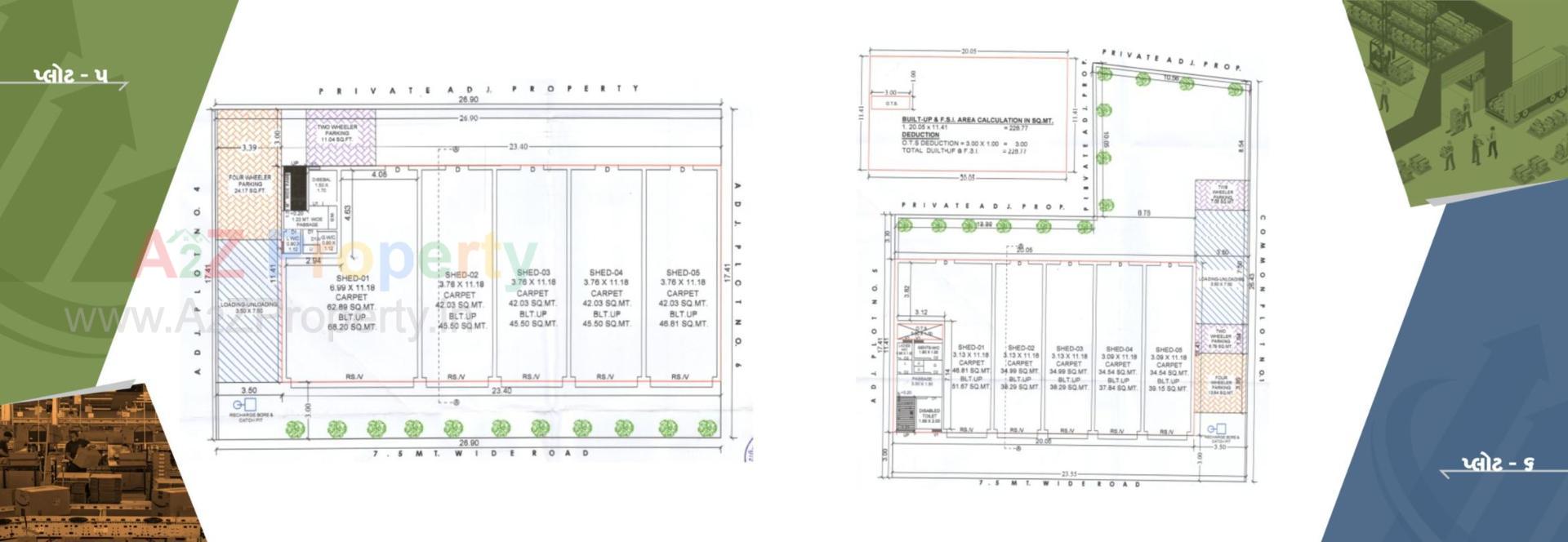 Layout of real estate project Anjaney Business Park located at Bhavnagar, Bhavnagar, Gujarat