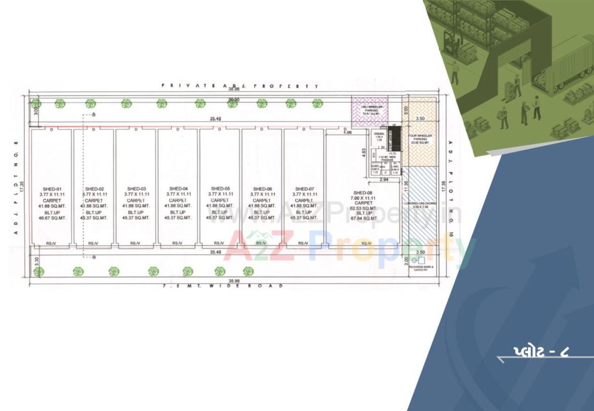 Layout of real estate project Anjaney Business Park located at Bhavnagar, Bhavnagar, Gujarat