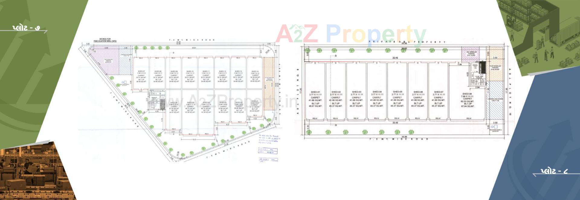 Layout of real estate project Anjaney Business Park located at Bhavnagar, Bhavnagar, Gujarat