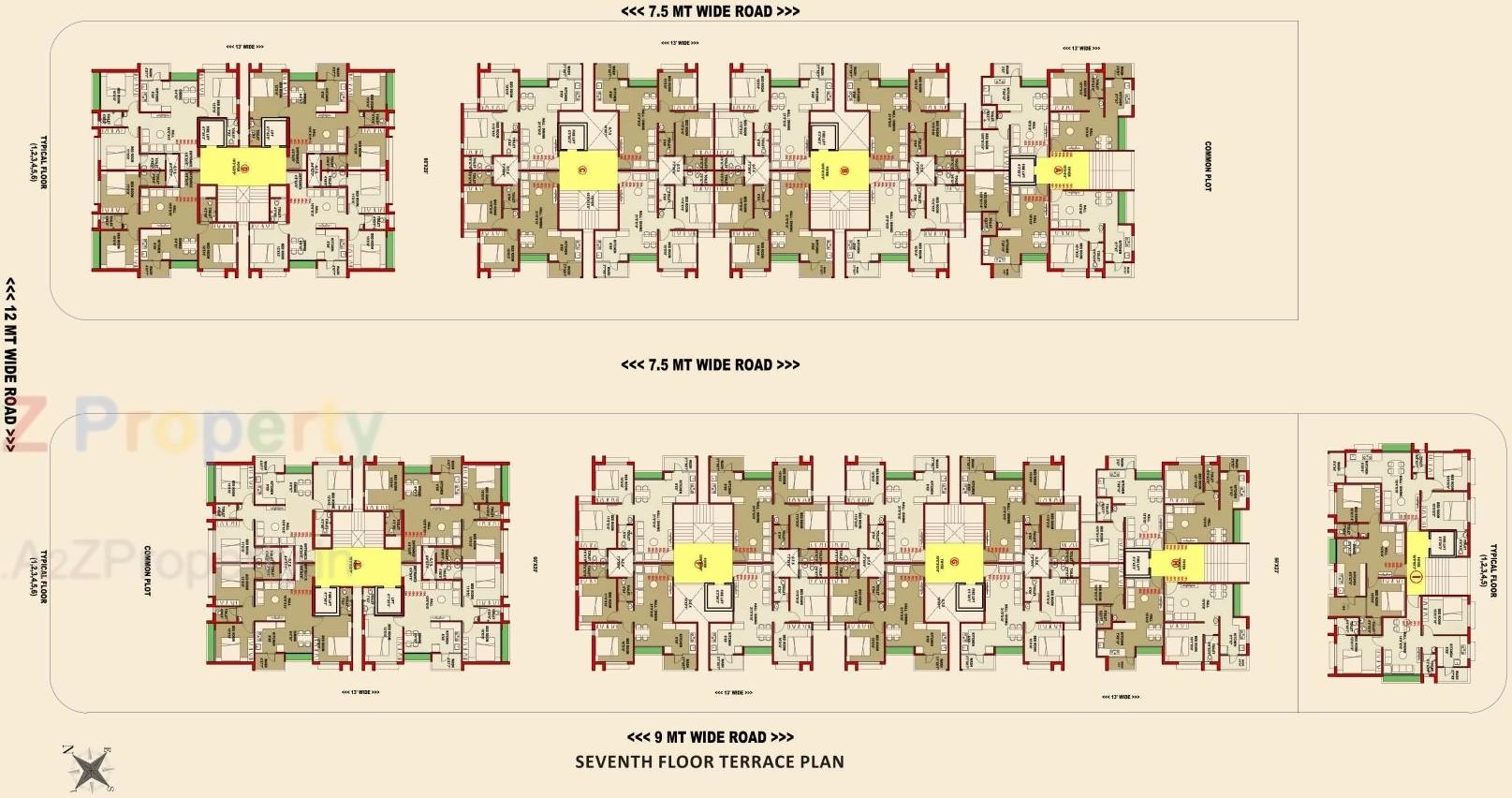 Layout of real estate project Anjani City located at Vadva, Bhavnagar, Gujarat