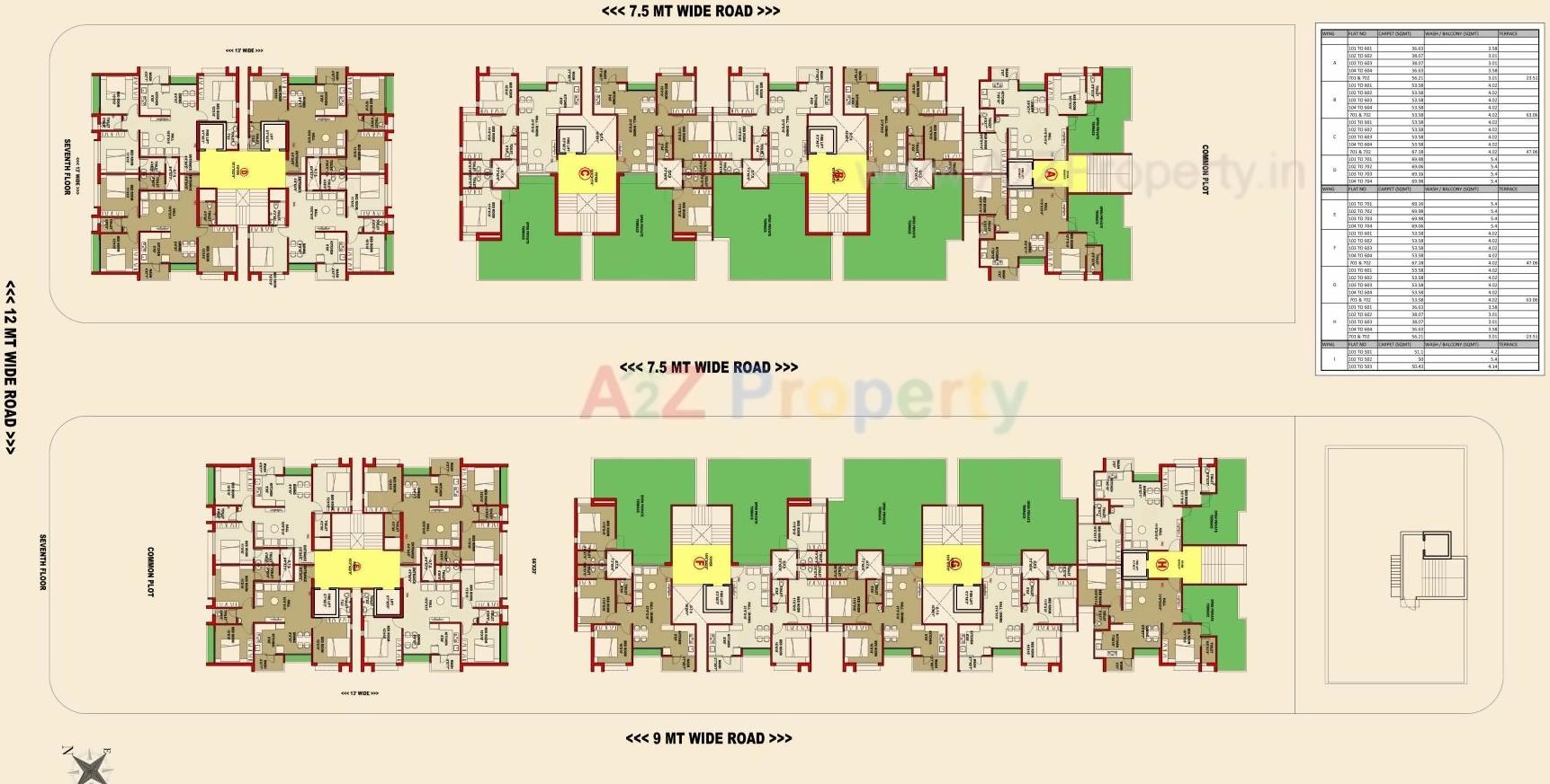 Layout of real estate project Anjani City located at Vadva, Bhavnagar, Gujarat