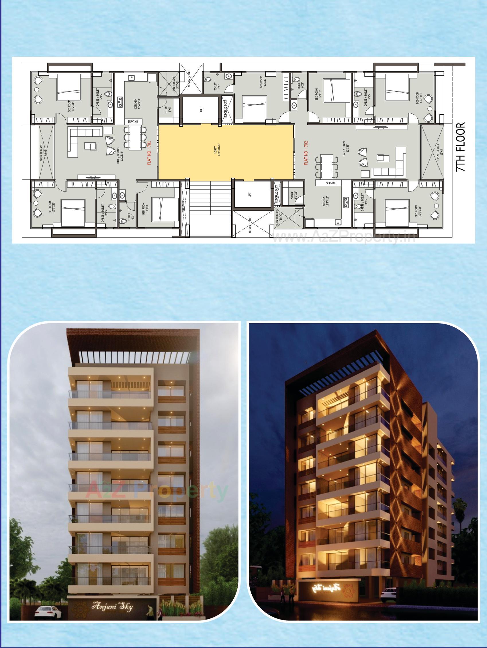 Layout of real estate project Anjani Sky located at Bhavnagar, Bhavnagar, Gujarat
