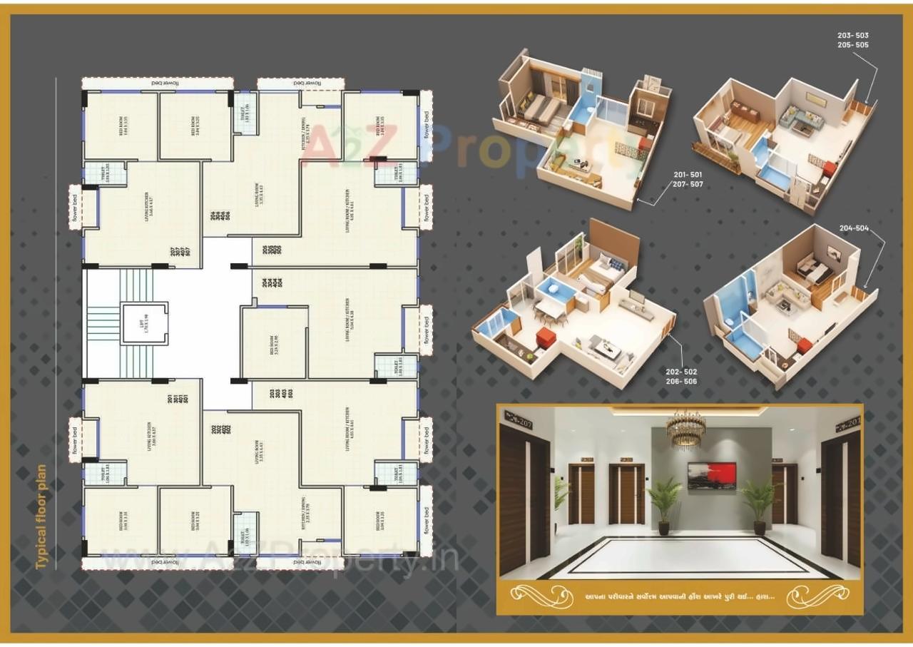 Layout of real estate project Apple Luxuria located at Bhavnagar, Bhavnagar, Gujarat