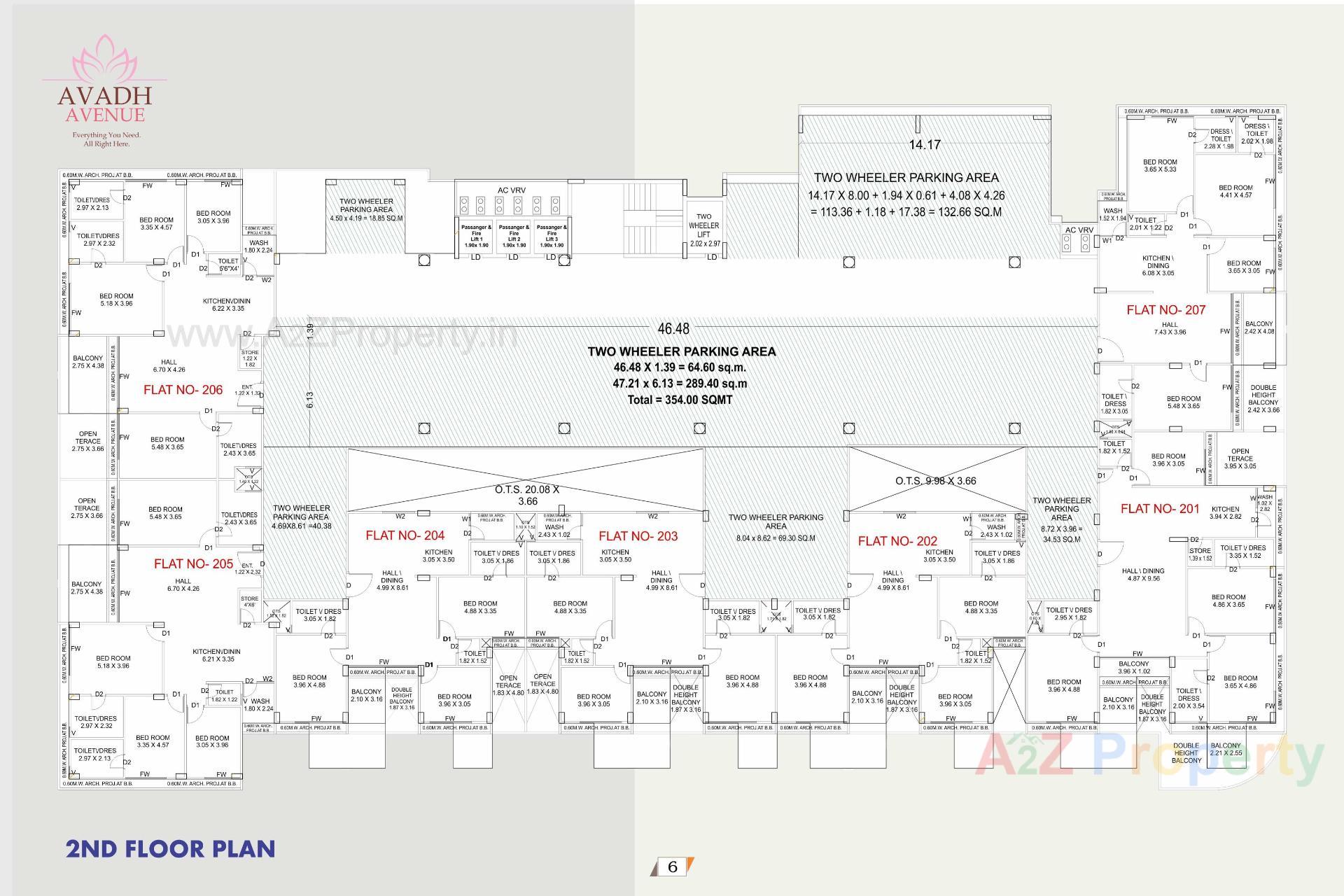 Layout of real estate project Avadh Avenue located at Bhavnagar, Bhavnagar, Gujarat