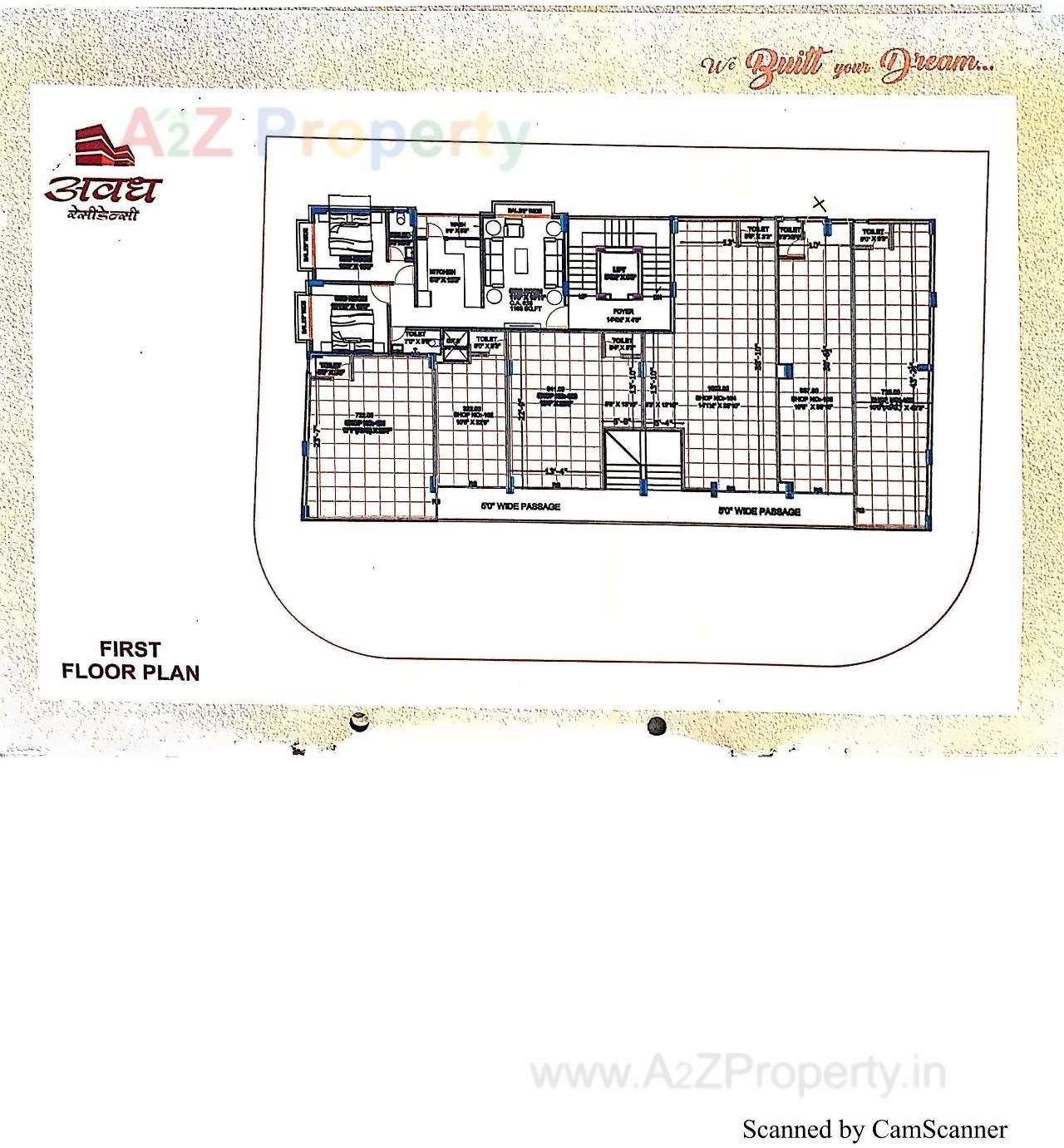 Layout of real estate project Avadh Residency located at Bhavnagar, Bhavnagar, Gujarat