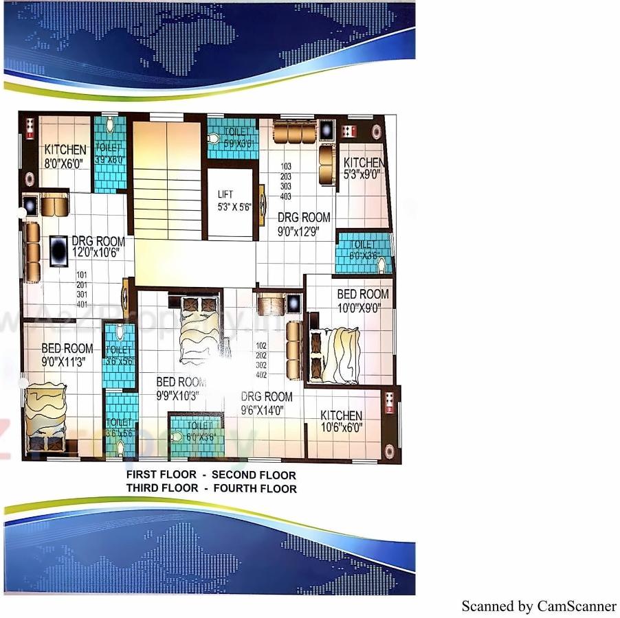 Layout of real estate project Bag A Rahemat located at Kumbharwada, Bhavnagar, Gujarat