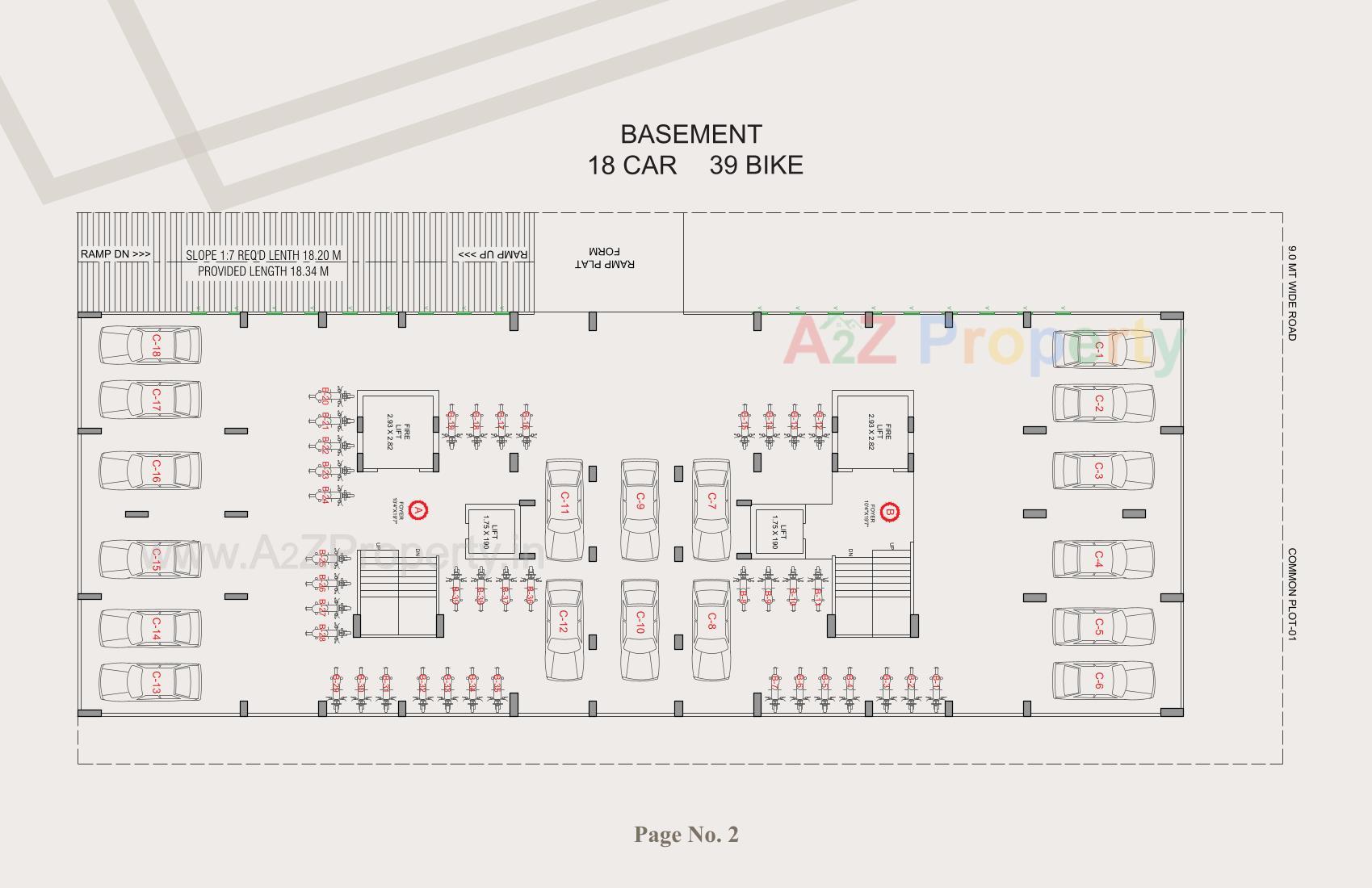 Layout of real estate project Bala Hanuman Heights located at Ruva, Bhavnagar, Gujarat