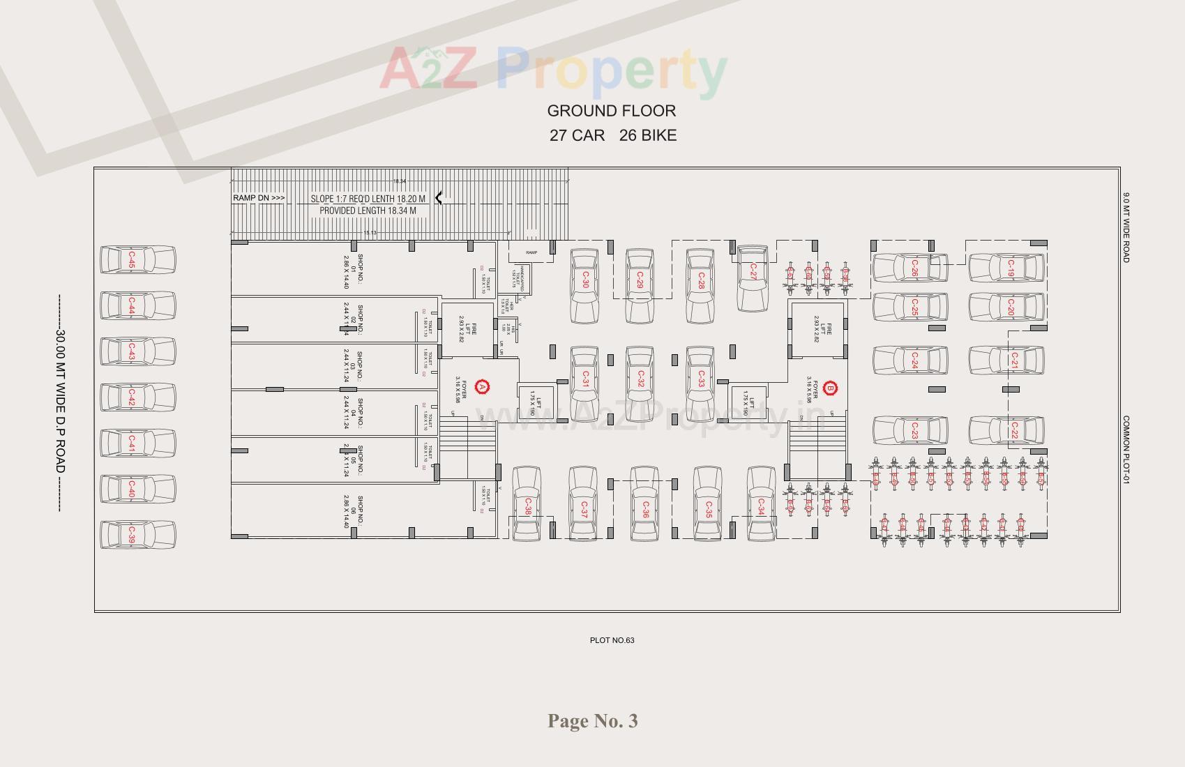 Layout of real estate project Bala Hanuman Heights located at Ruva, Bhavnagar, Gujarat