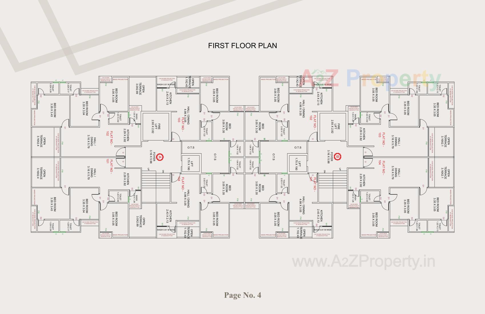 Layout of real estate project Bala Hanuman Heights located at Ruva, Bhavnagar, Gujarat