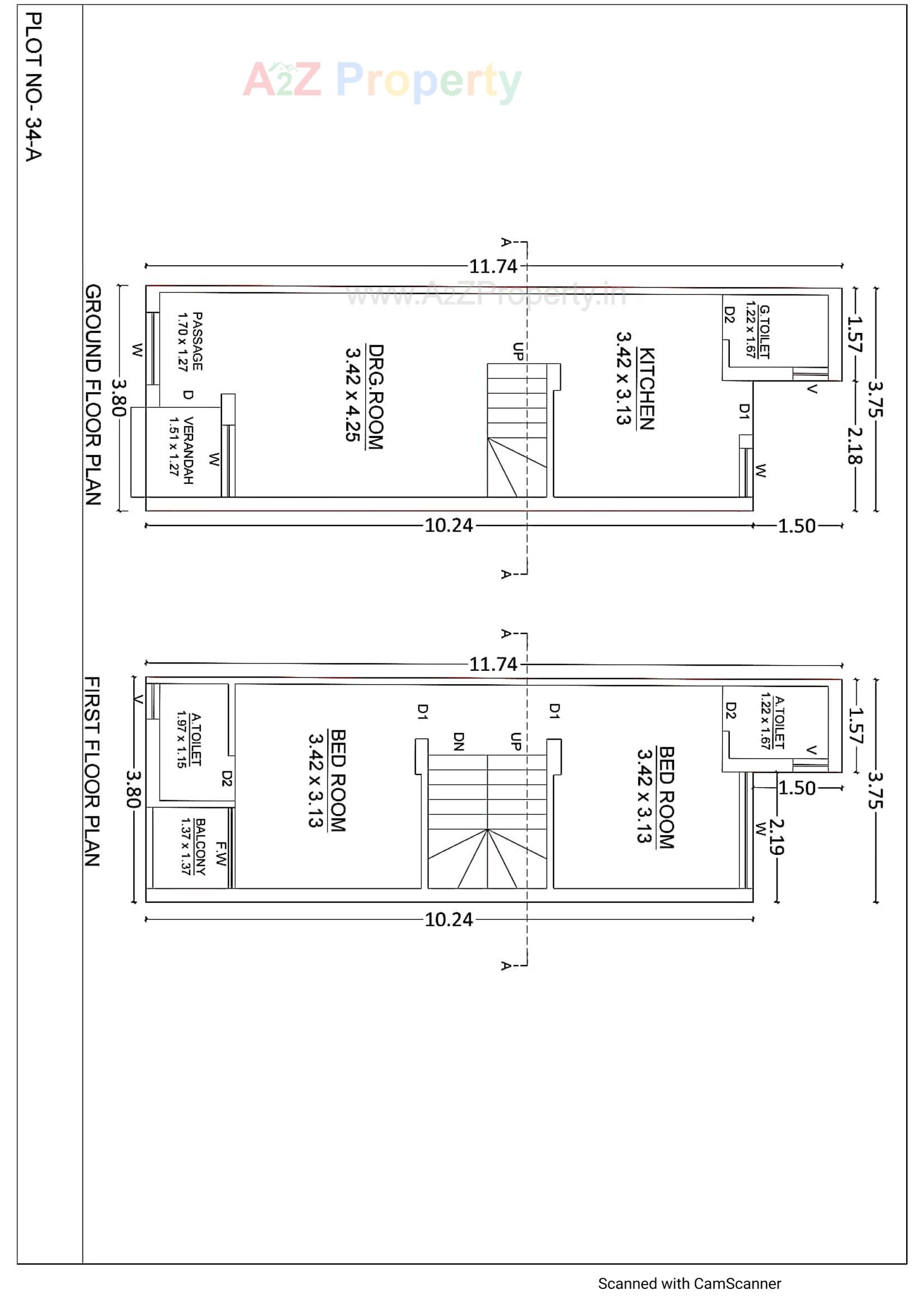 Layout of real estate project Balahanuman Park located at Ruva, Bhavnagar, Gujarat