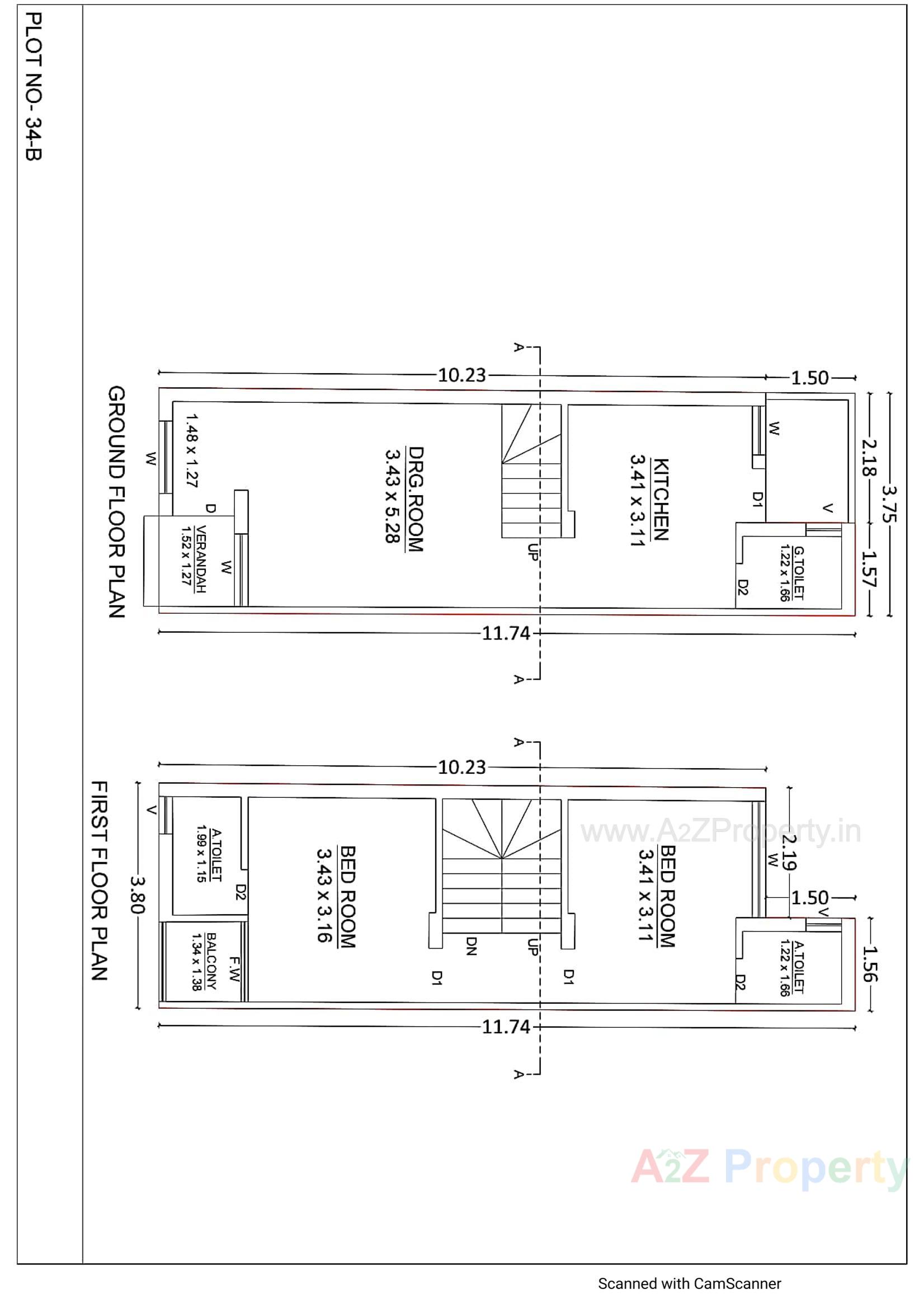 Layout of real estate project Balahanuman Park located at Ruva, Bhavnagar, Gujarat