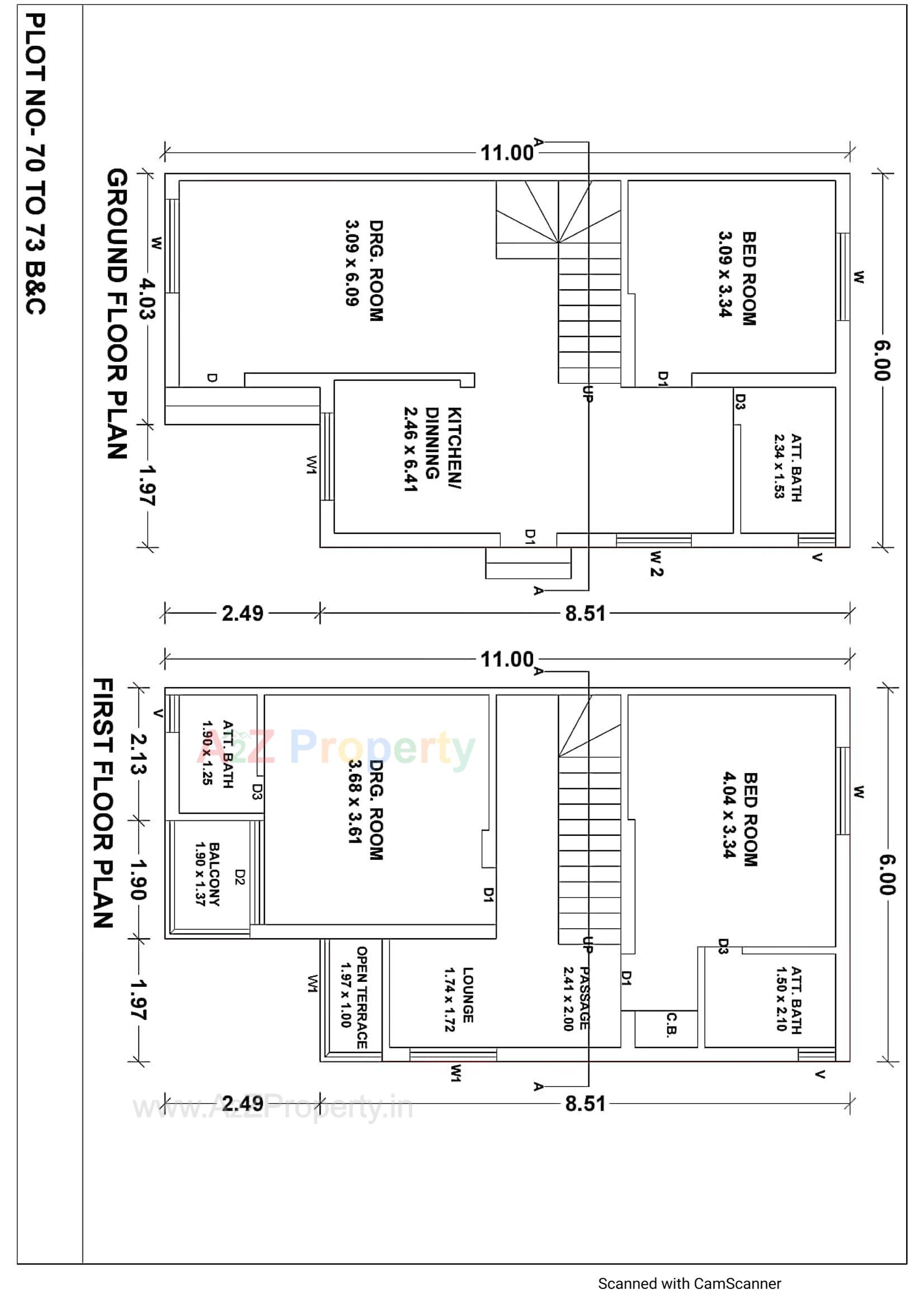 Layout of real estate project Balahanuman Park located at Ruva, Bhavnagar, Gujarat