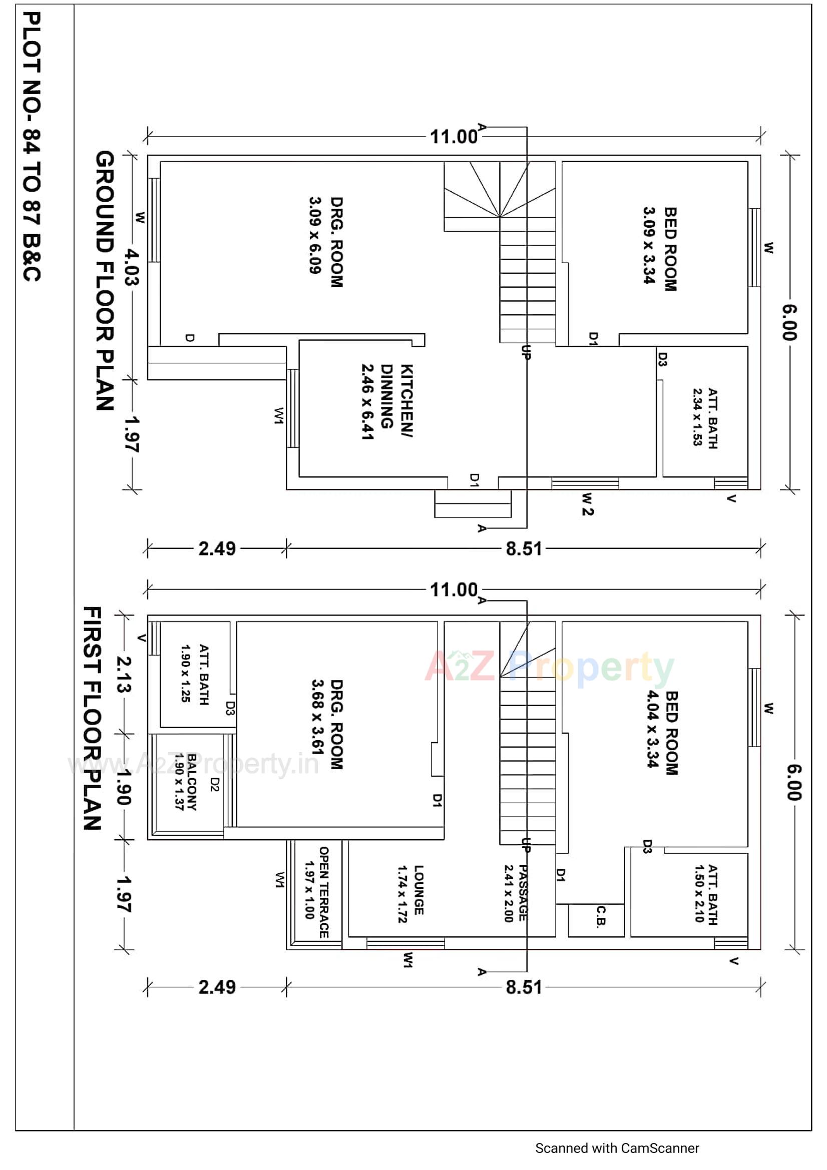 Layout of real estate project Balahanuman Park located at Ruva, Bhavnagar, Gujarat