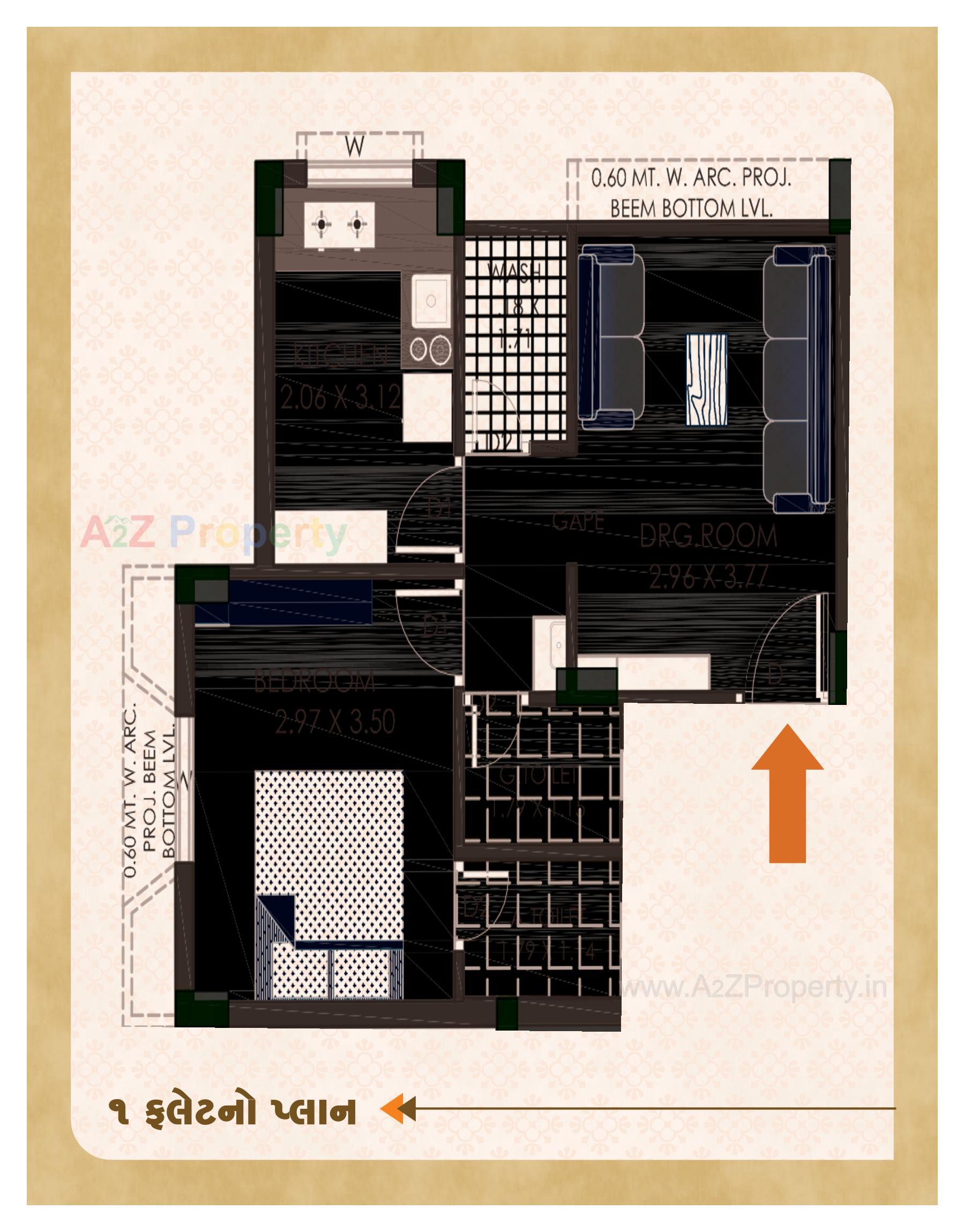Layout of real estate project Baug E Firdosh Heights located at Vartej, Bhavnagar, Gujarat