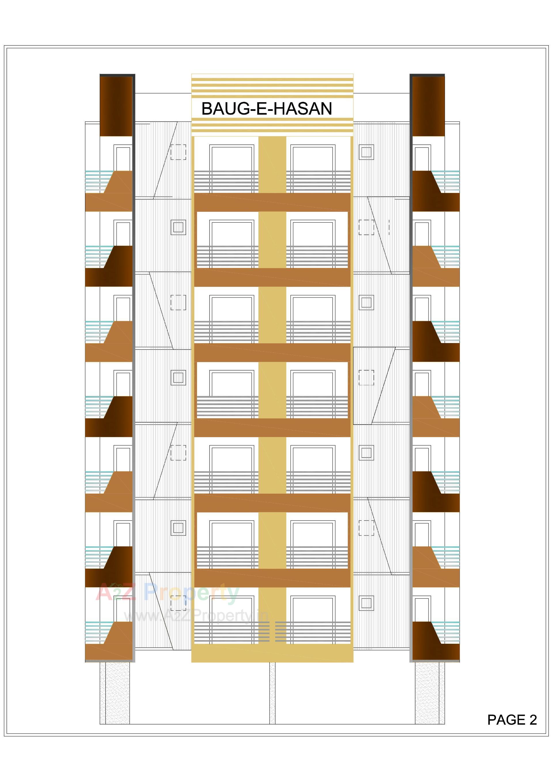 Layout of real estate project Baug E Hasan located at Krushnagar, Bhavnagar, Gujarat