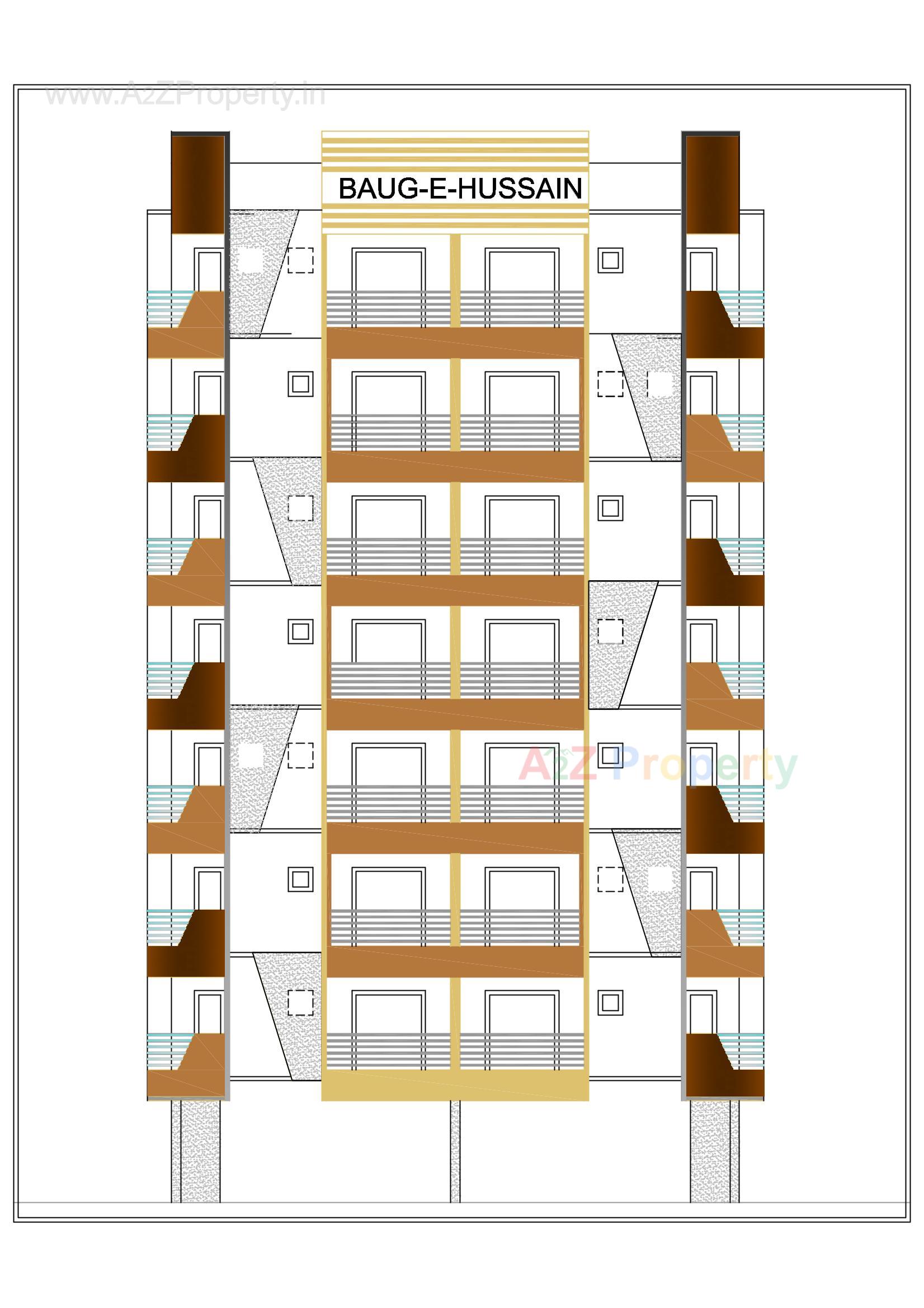 Layout of real estate project Baug E Hussain located at Bhavnagar, Bhavnagar, Gujarat