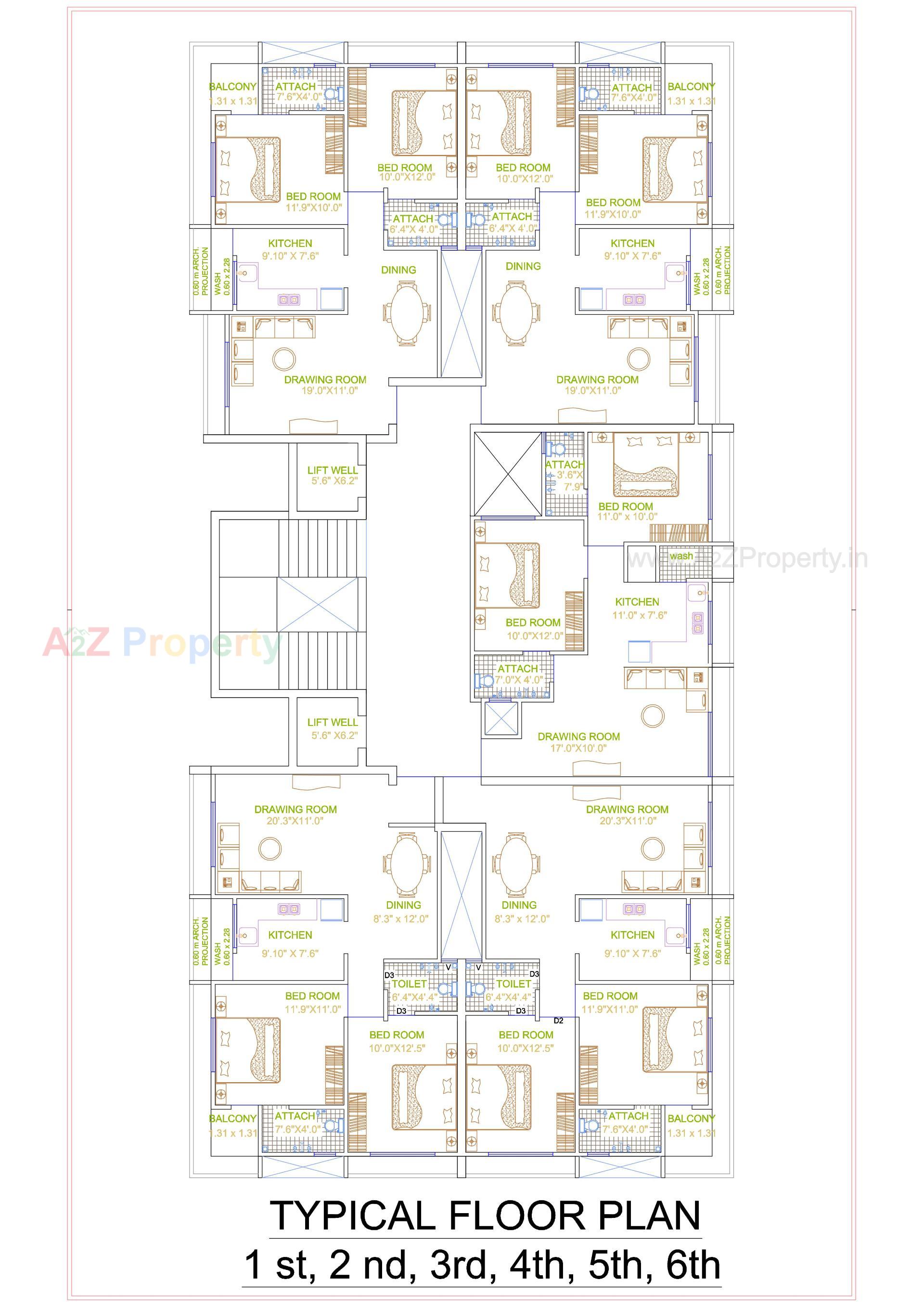 Layout of real estate project Baug E Hussain located at Bhavnagar, Bhavnagar, Gujarat