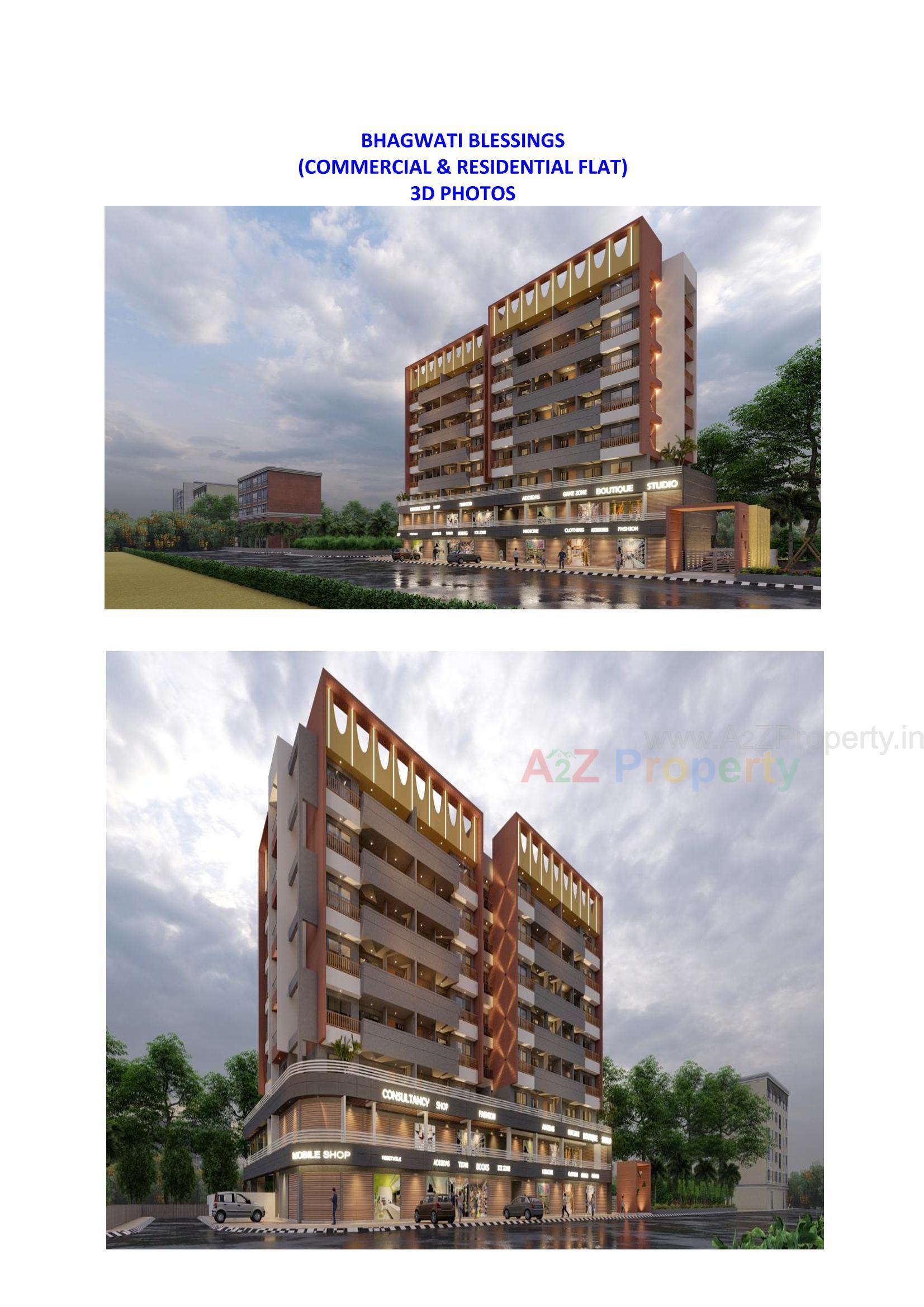 3D Elevation of real estate project Bhagwati Blessings located at Ruva, Bhavnagar, Gujarat