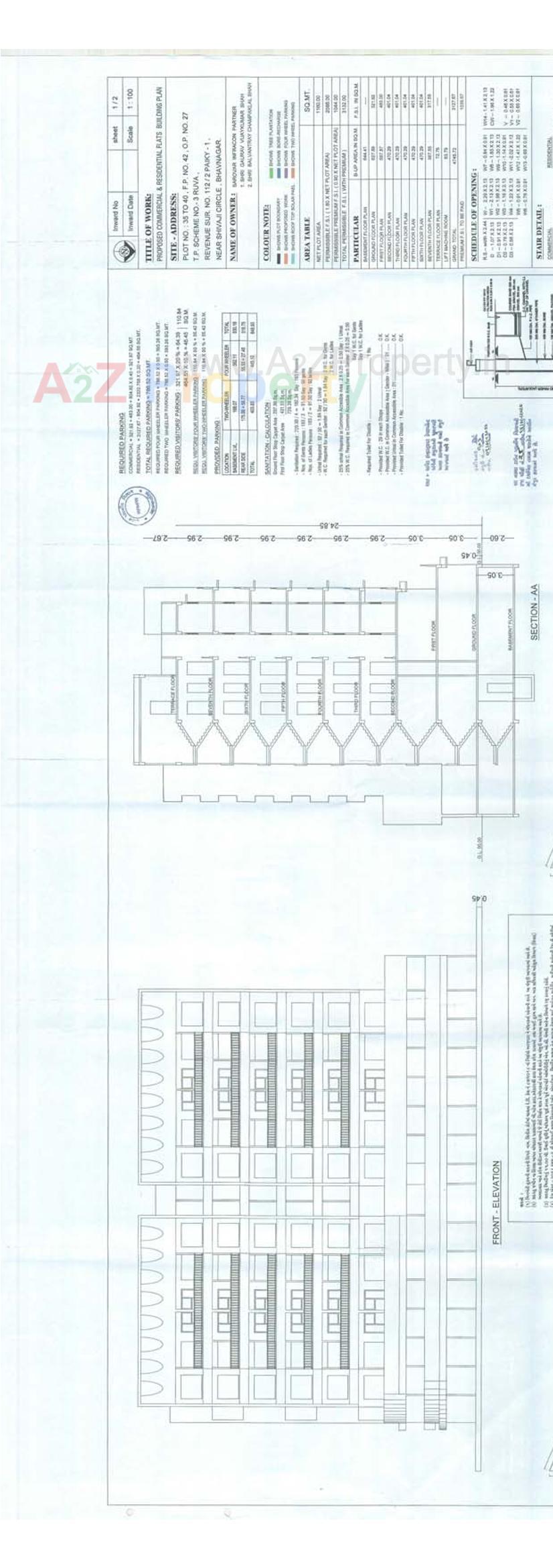 Layout of real estate project Bhagwati Blessings located at Ruva, Bhavnagar, Gujarat