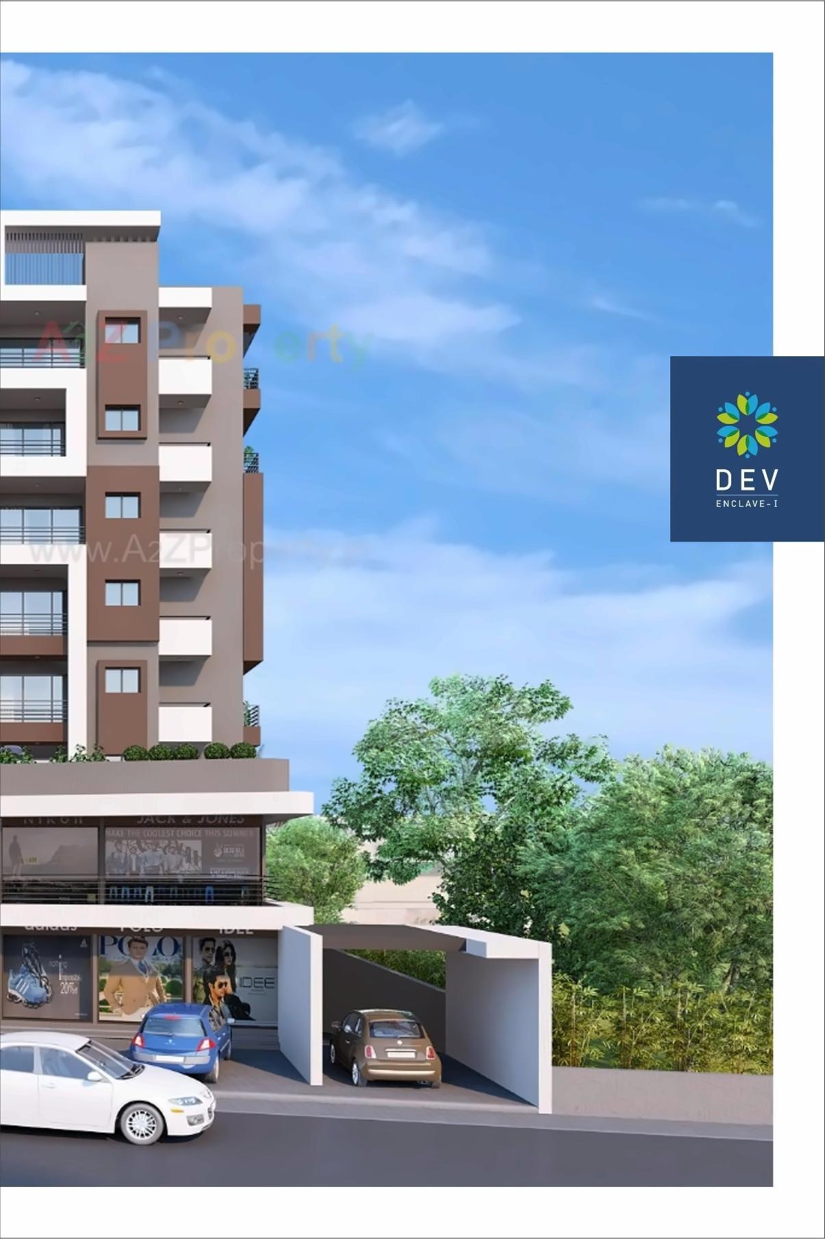3D Elevation of real estate project Dev Enclave located at Ruva, Bhavnagar, Gujarat