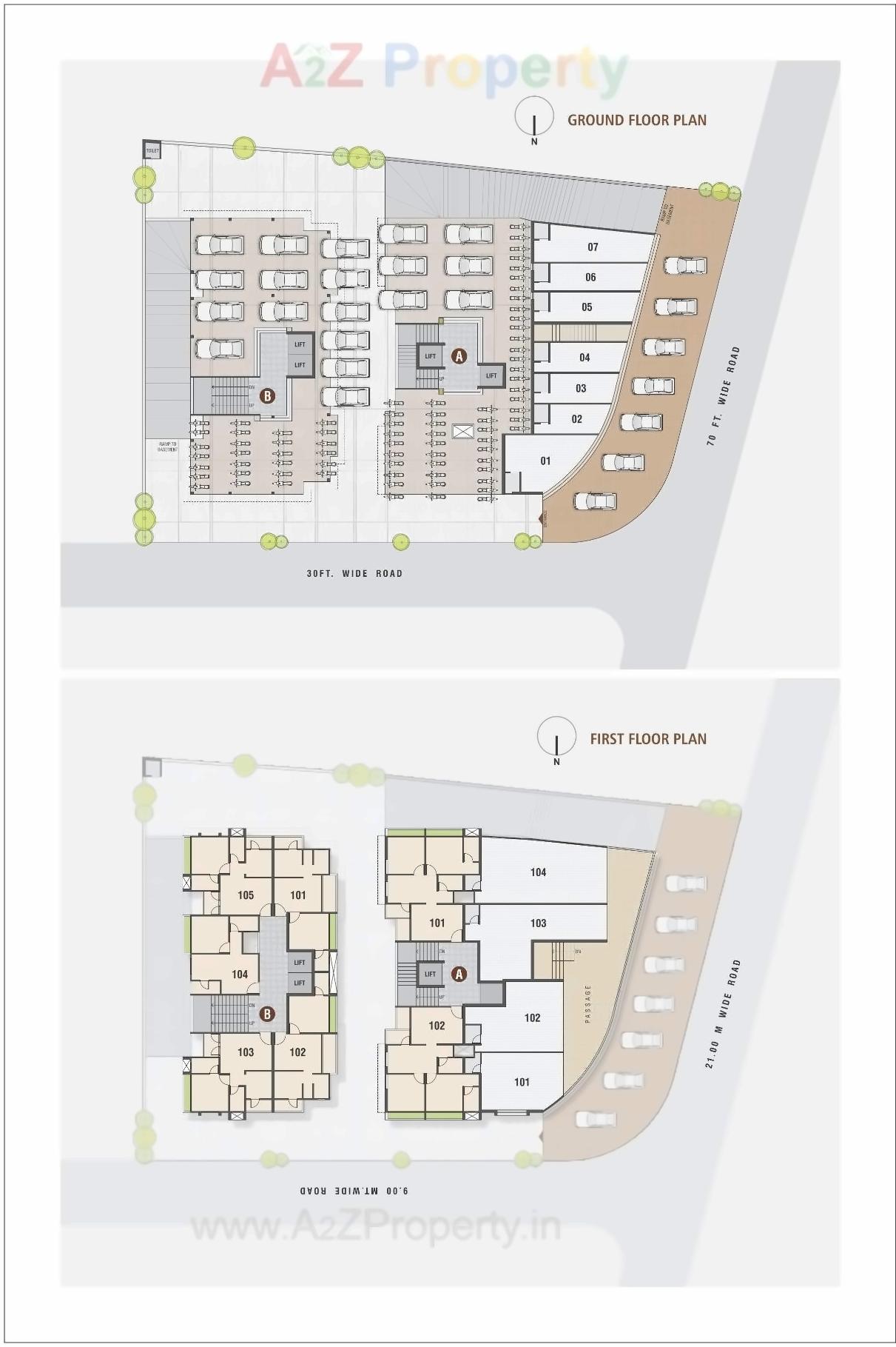 Layout of real estate project Dev Enclave located at Ruva, Bhavnagar, Gujarat