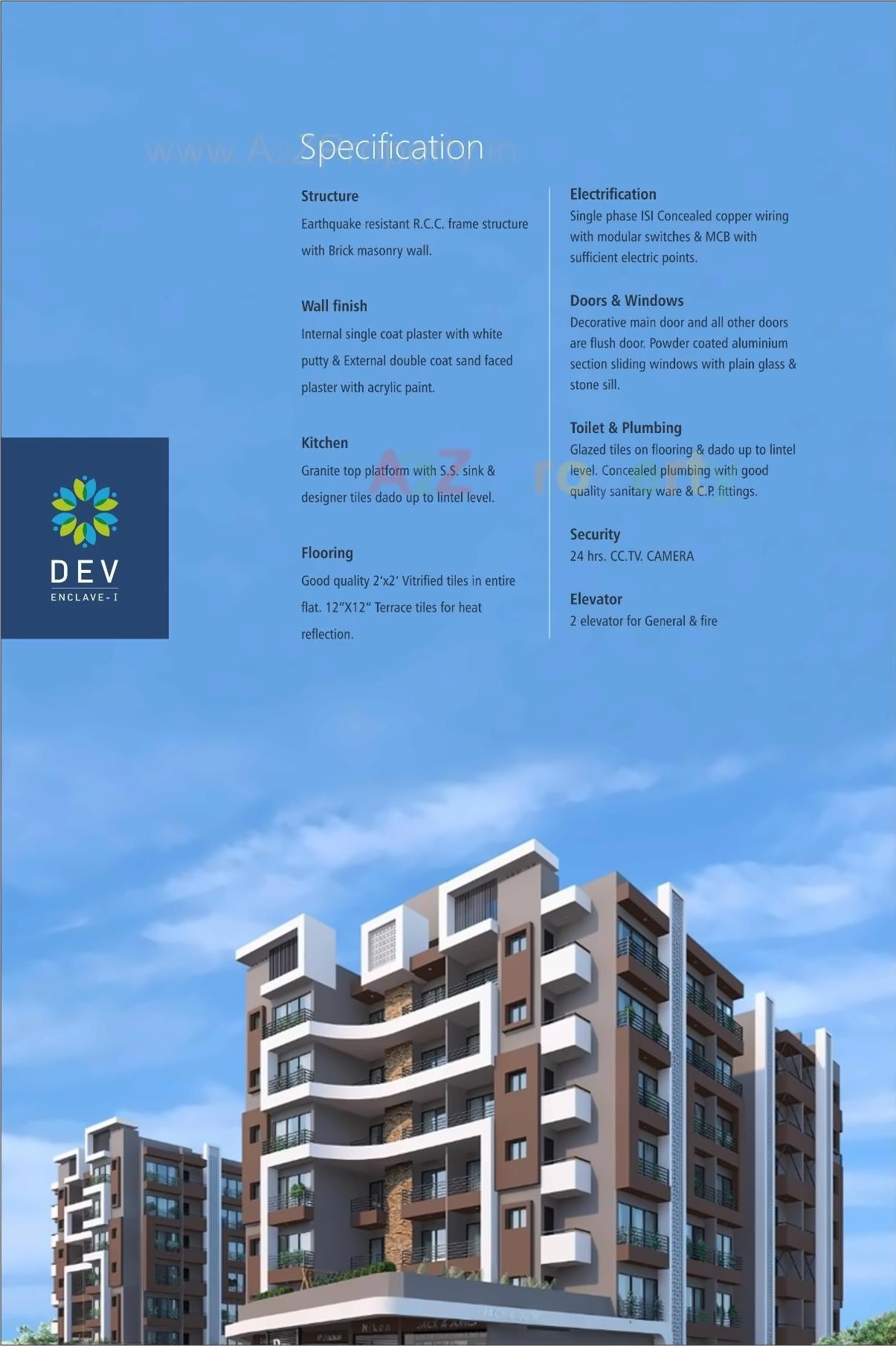 3D Elevation of real estate project Dev Enclave located at Ruva, Bhavnagar, Gujarat