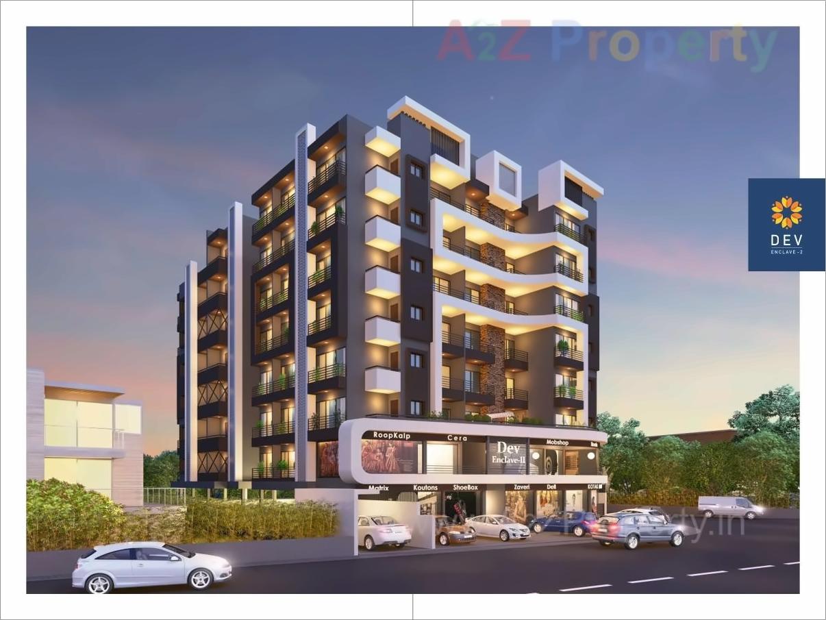 3D Elevation of real estate project Dev Enclave Ii located at Bhavnagar, Bhavnagar, Gujarat