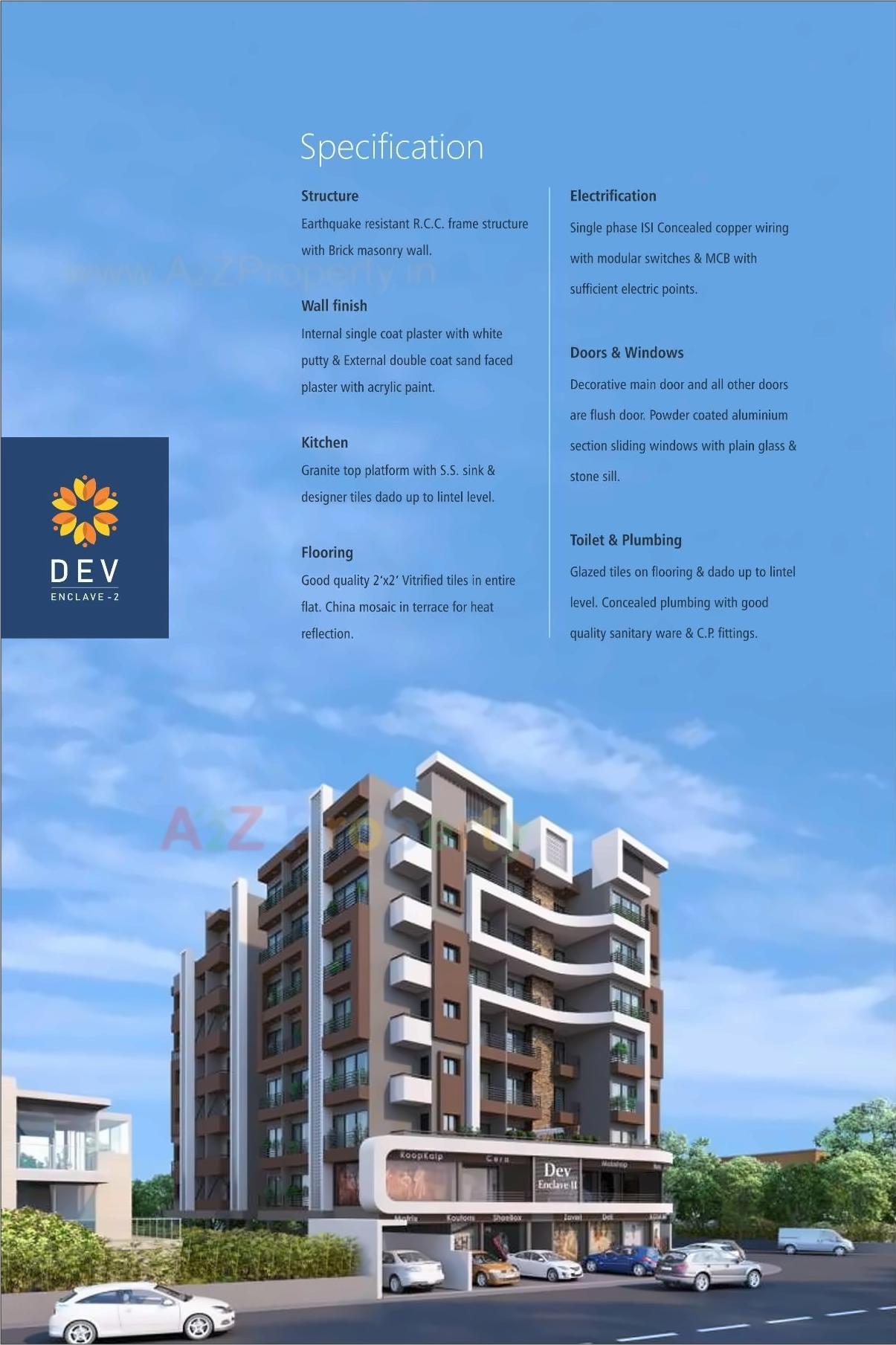 3D Elevation of real estate project Dev Enclave Ii located at Bhavnagar, Bhavnagar, Gujarat