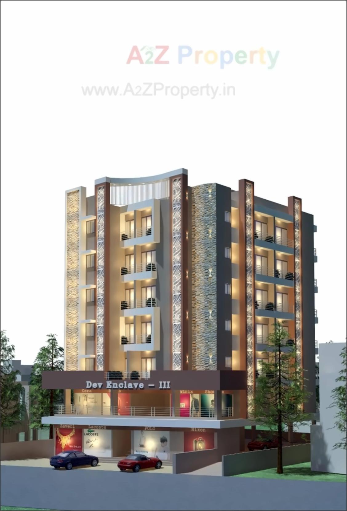 3D Elevation of real estate project Dev Enclave located at Ruva, Bhavnagar, Gujarat
