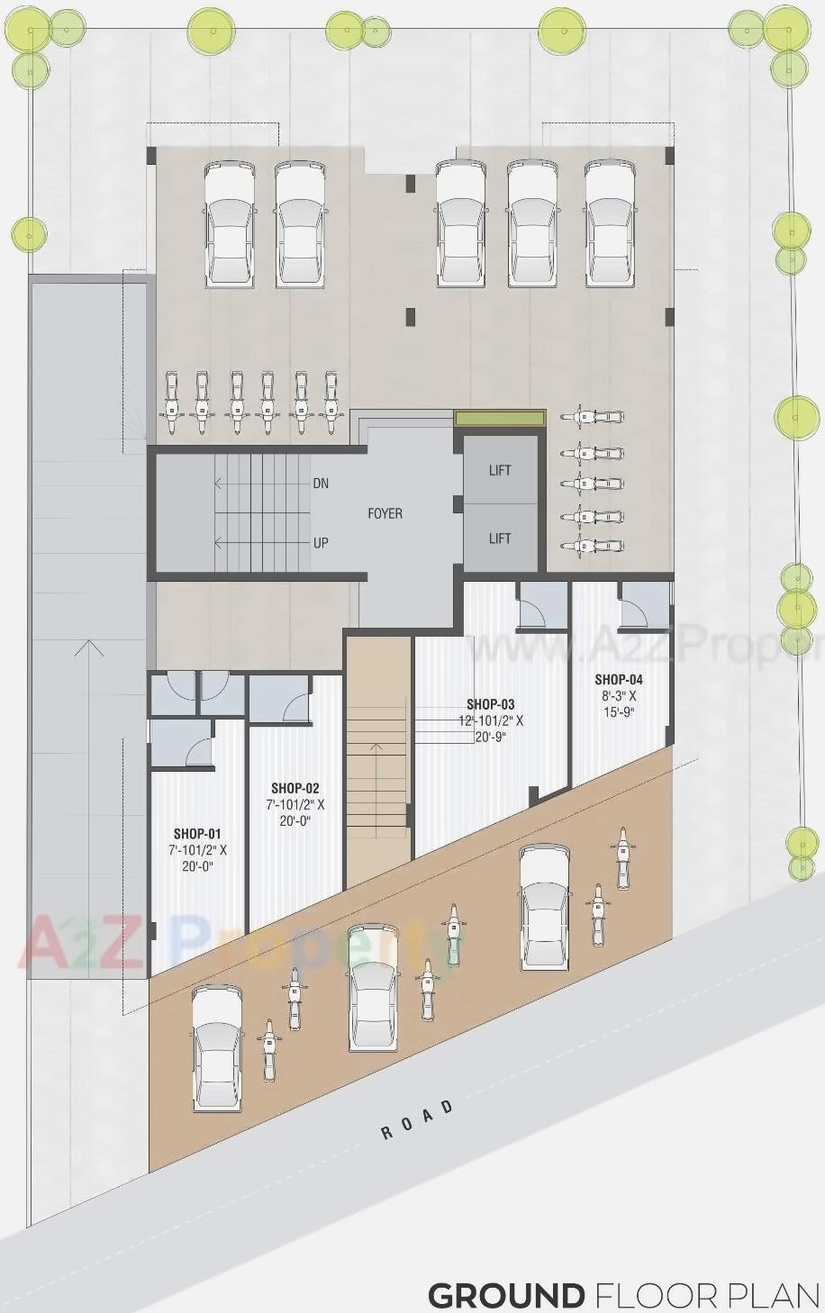 Layout of real estate project Dev Enclave located at Ruva, Bhavnagar, Gujarat