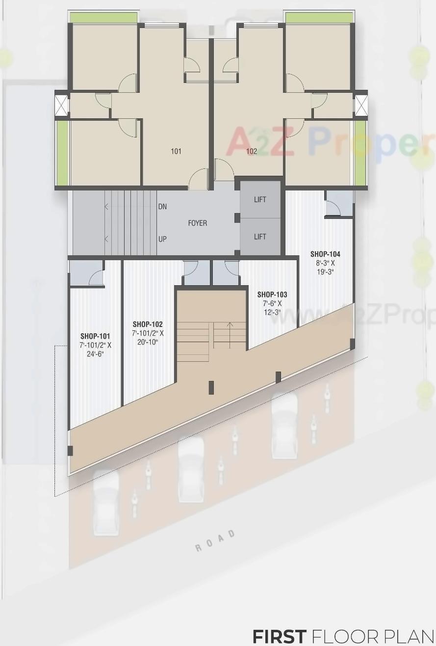 Layout of real estate project Dev Enclave located at Ruva, Bhavnagar, Gujarat