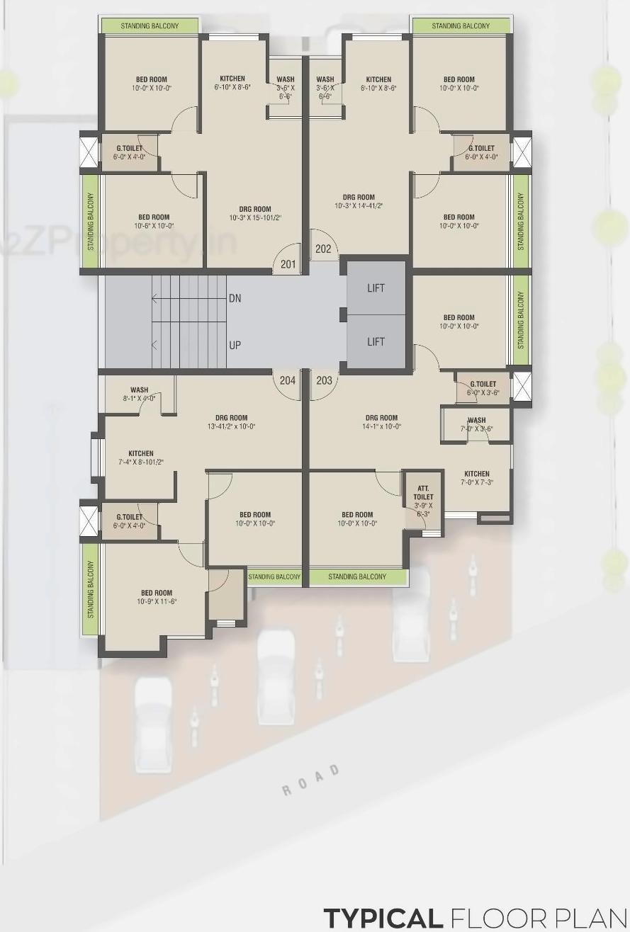 Layout of real estate project Dev Enclave located at Ruva, Bhavnagar, Gujarat