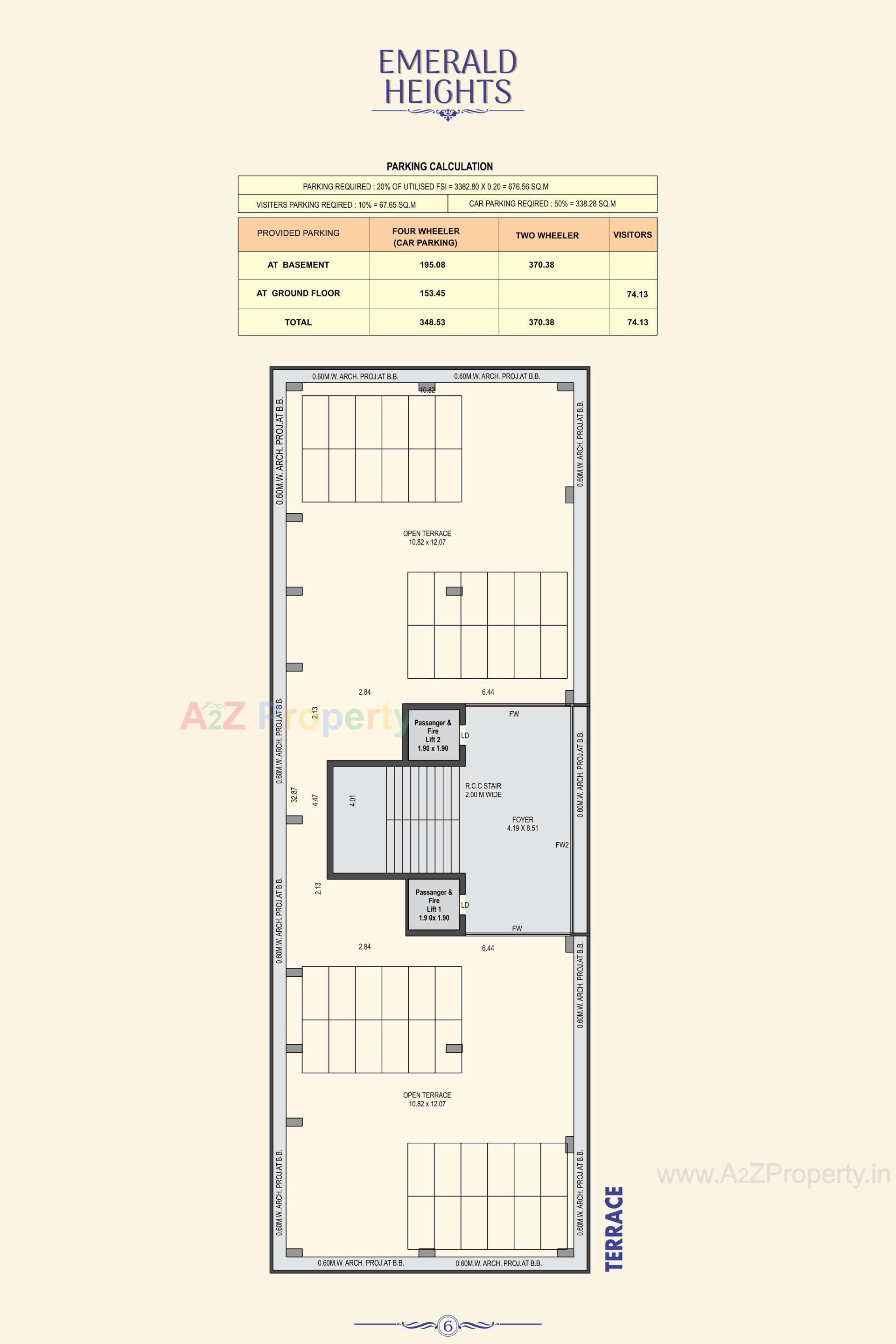 Layout of real estate project Emerald Heights located at Bhavnagar, Bhavnagar, Gujarat