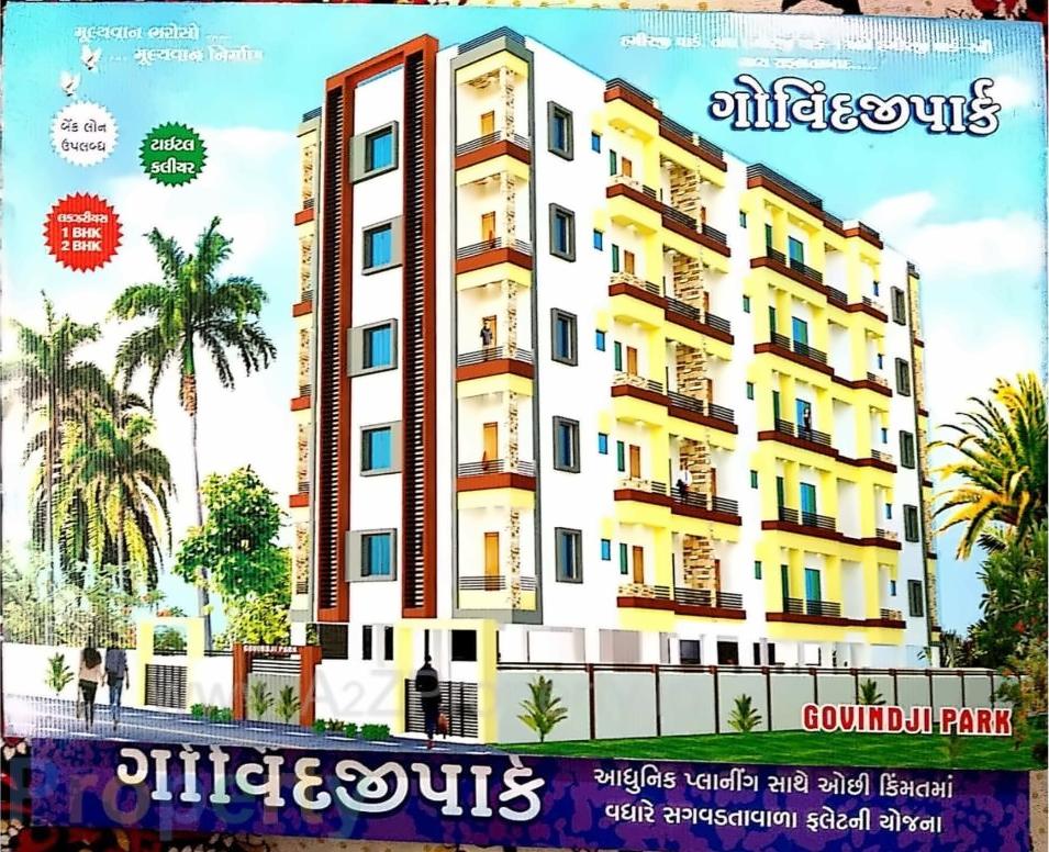 3D Elevation of real estate project Govindji Park located at Ruva, Bhavnagar, Gujarat