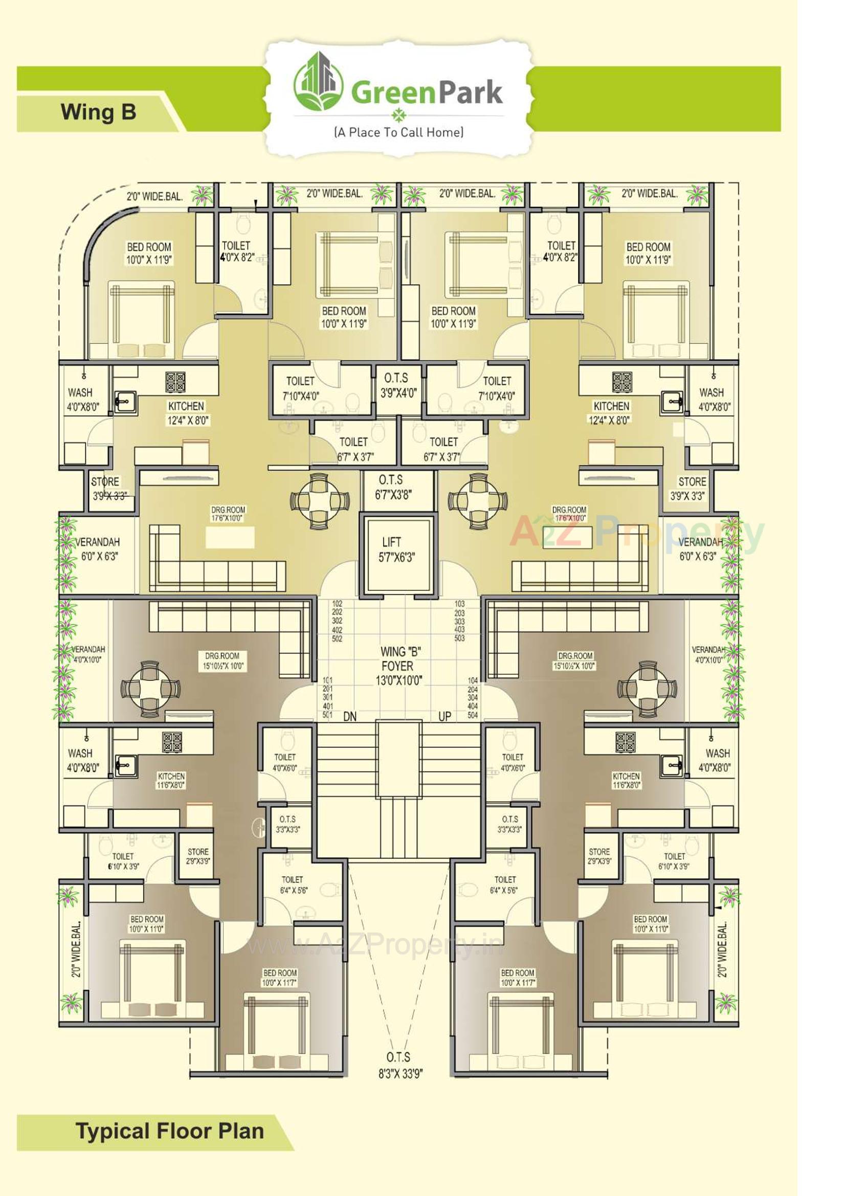 Layout of real estate project Green Park located at Bhavnagar, Bhavnagar, Gujarat