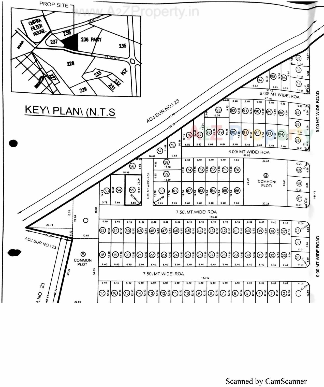 Layout of real estate project Hatkesh Park located at Chitra, Bhavnagar, Gujarat
