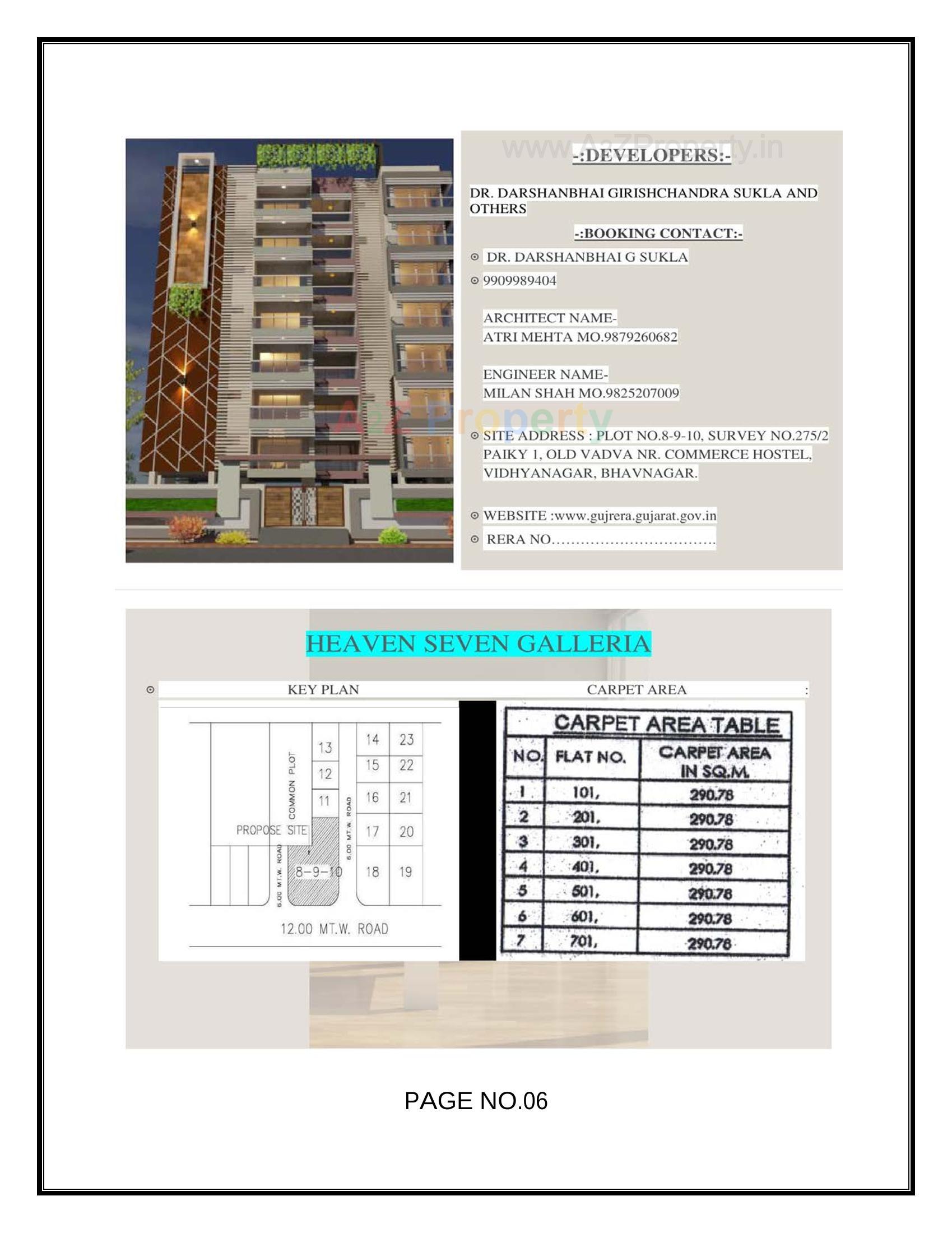  of real estate project Heaven Seven Galleria located at Vadva, Bhavnagar, Gujarat