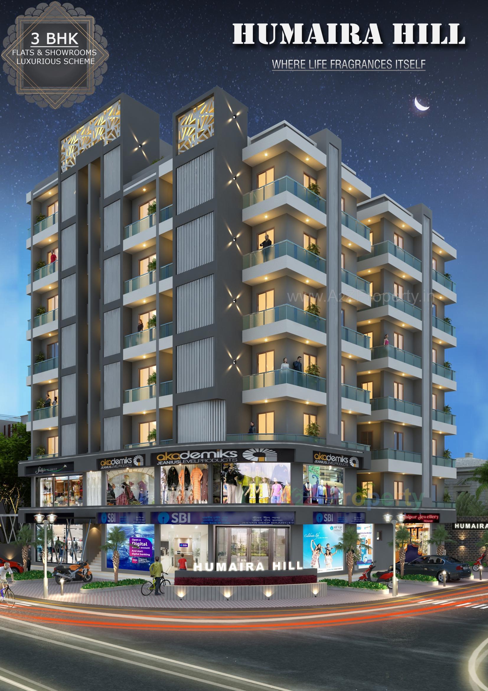 3D Elevation of real estate project Humaira Hill located at Bhavnagar, Bhavnagar, Gujarat