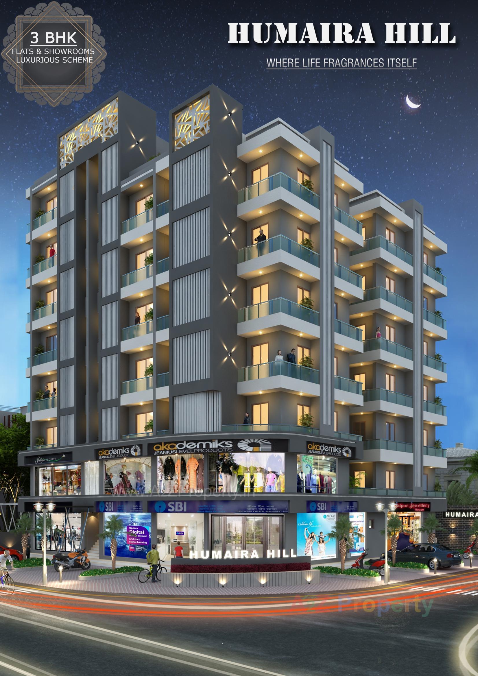 3D Elevation of real estate project Humaira Hill located at Bhavnagar, Bhavnagar, Gujarat